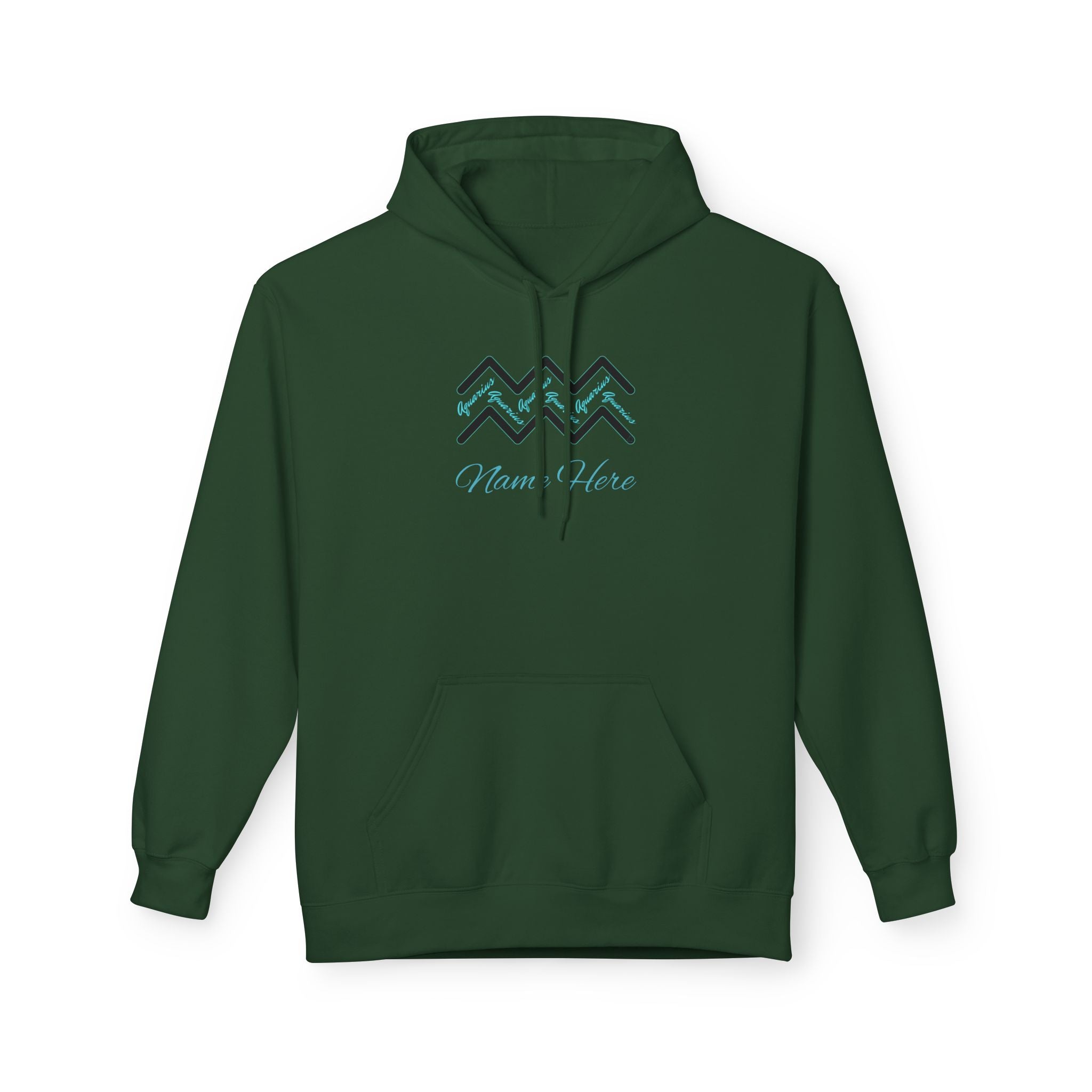 Customizable Aquarius Zodiac Hoodie — "Your Name Here" Watering Design