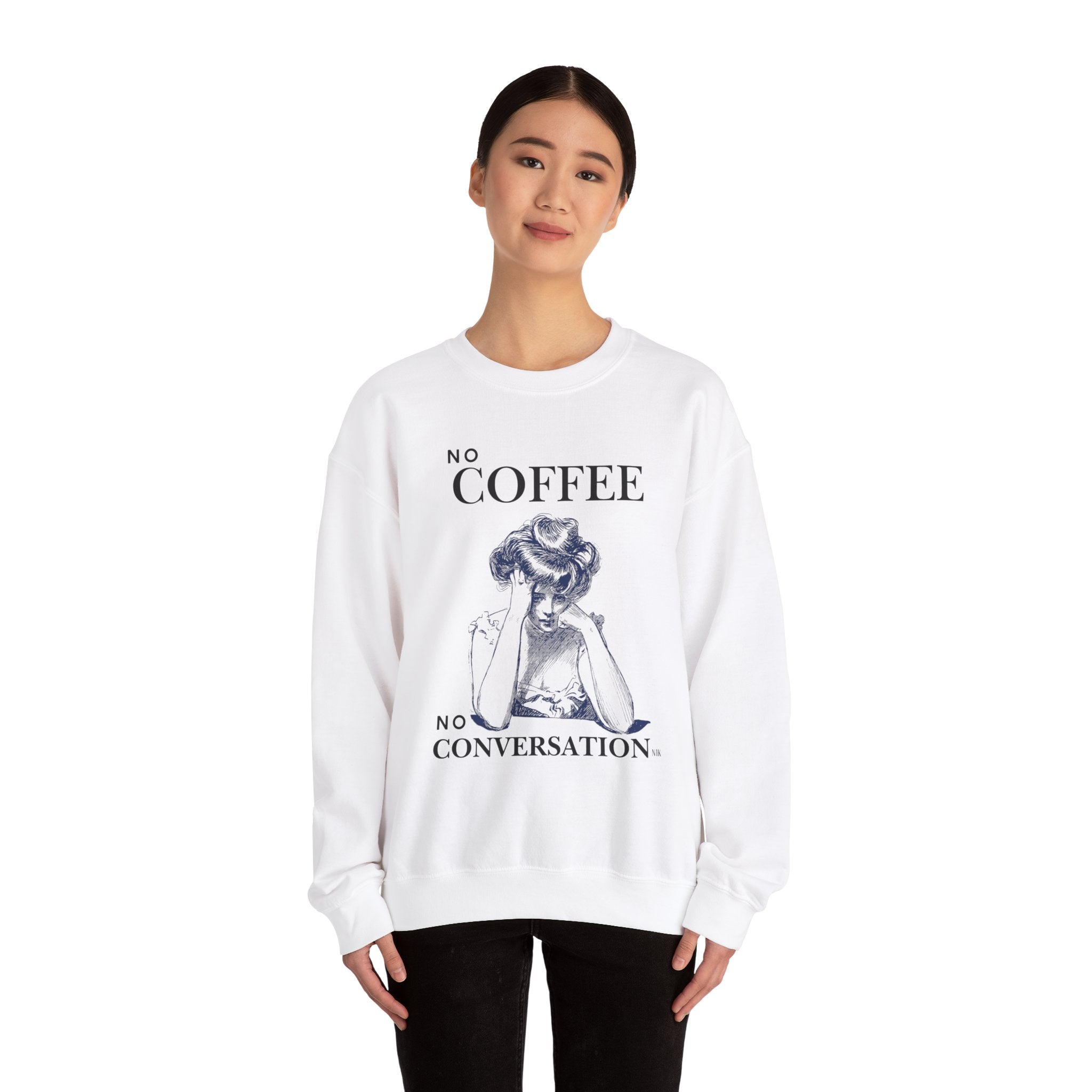 No Coffee No Conversation Unisex Heavy Blend™ Crewneck Sweatshirt