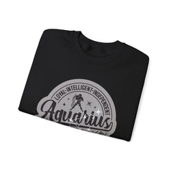 Aquarius Zodiac Unisex Casual Crewneck Sweatshirt