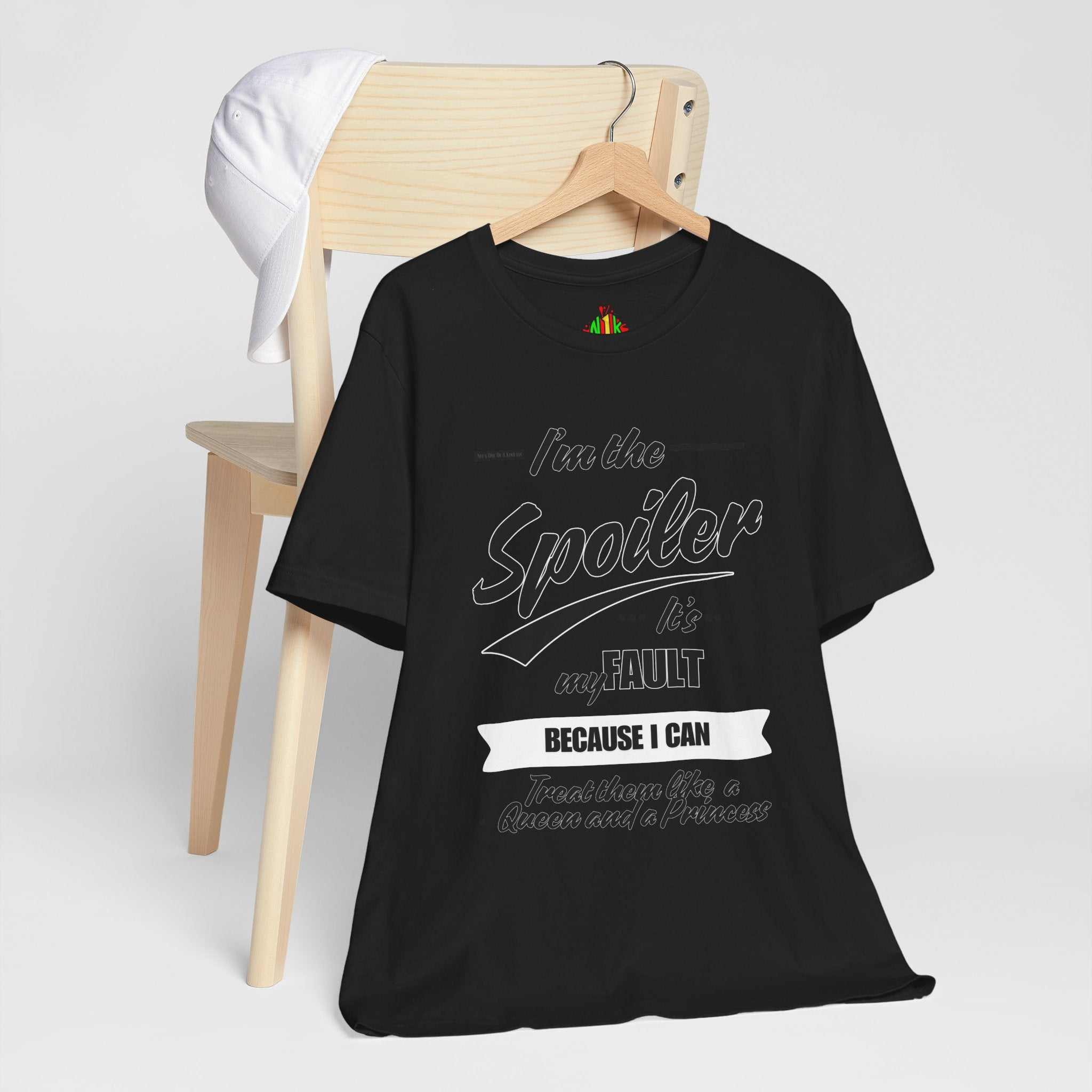 He's the Spoiler Unisex Jersey Tee - Express love for his Queen and PrT-ShirtHe’s the Spoiler Unisex Jersey Tee