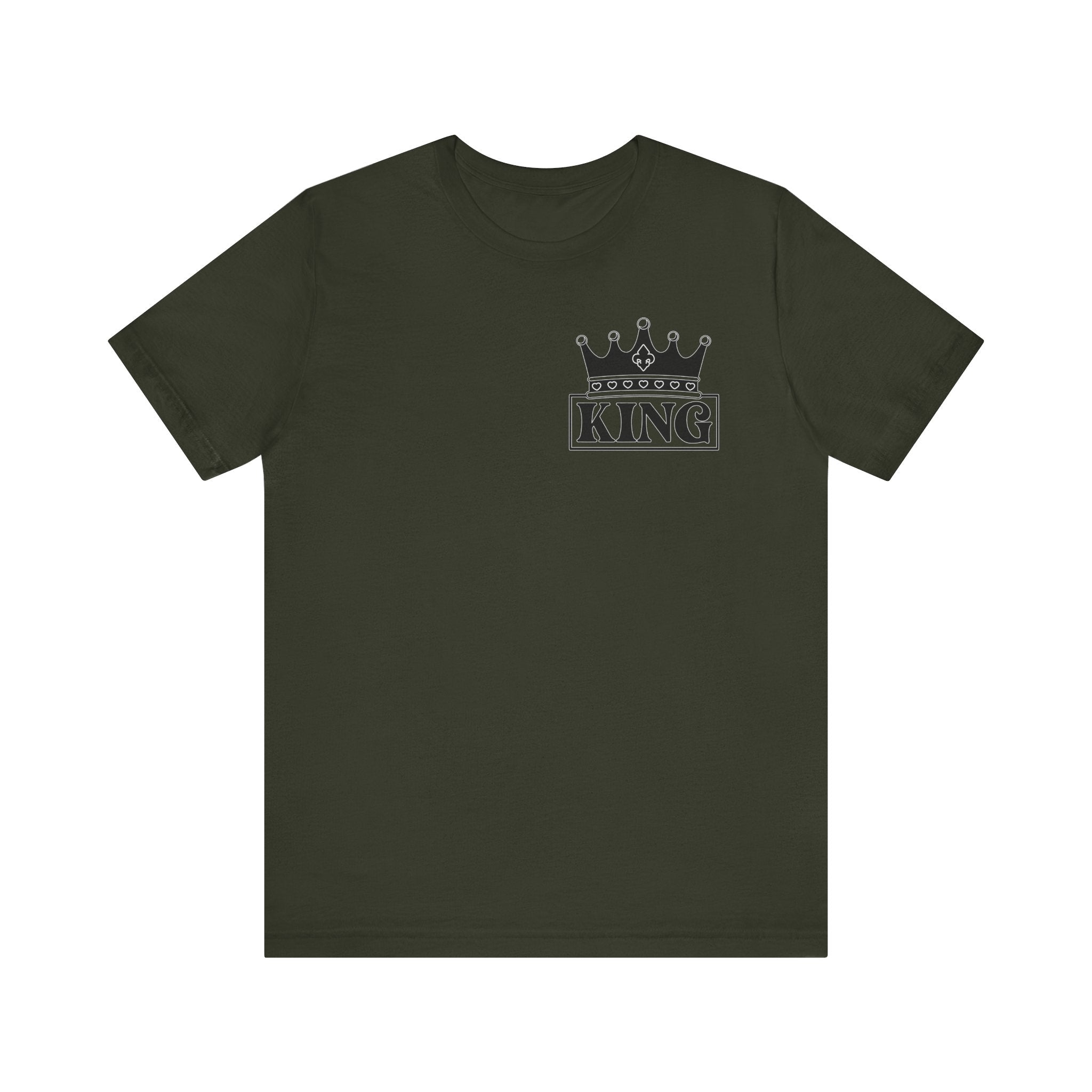 King with his Queen Valentine Casual Soft Unisex Jersey Crew Neck Short Sleeve Tee