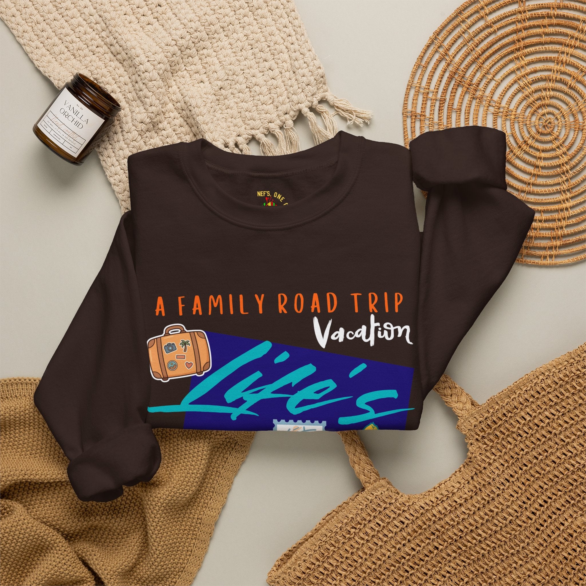 Road Trip T-Shirt — "Life's a Trip" Retro (Enter Family Name) on Back Travel Graphic
