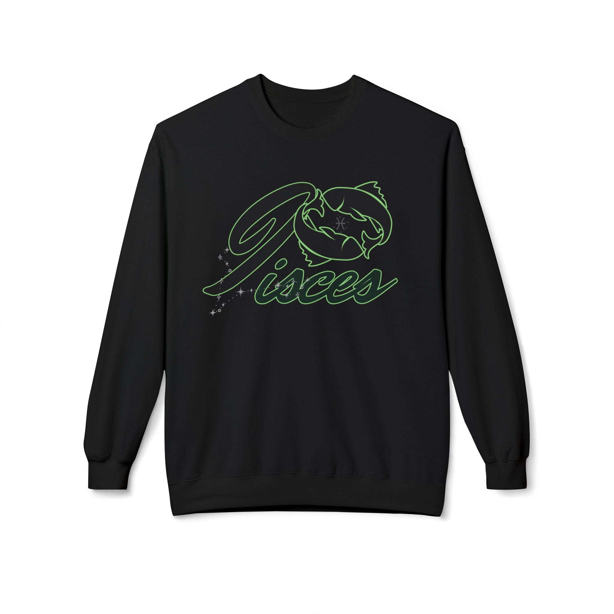 Pisces Zodiac Crewneck Sweatshirt — Astrological Fish Graphic