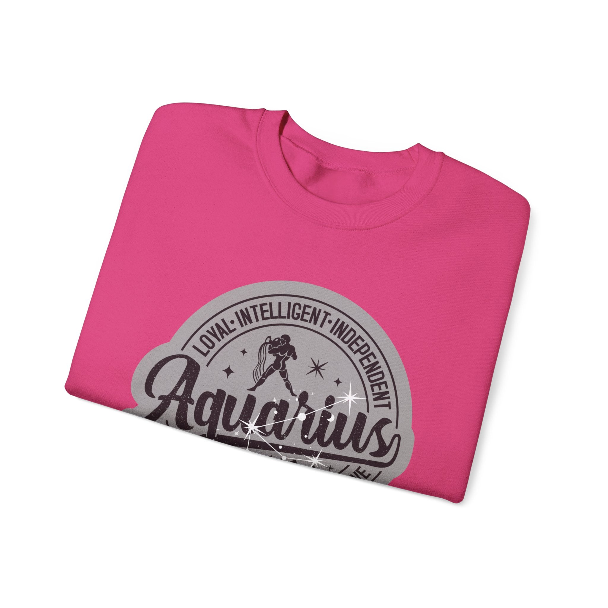 Aquarius Zodiac Unisex Casual Crewneck Sweatshirt