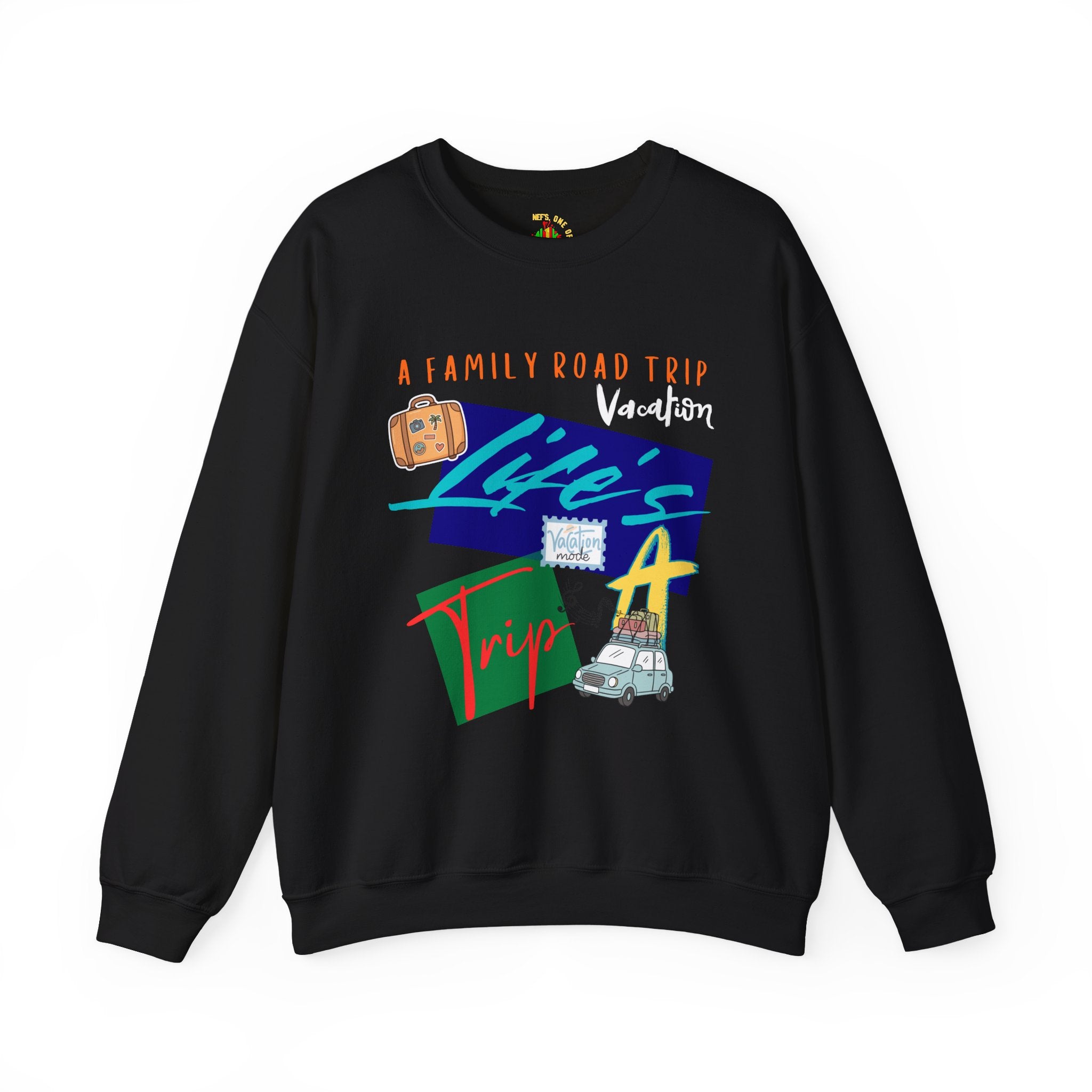 Road Trip T-Shirt — "Life's a Trip" Retro (Enter Family Name) on Back Travel Graphic