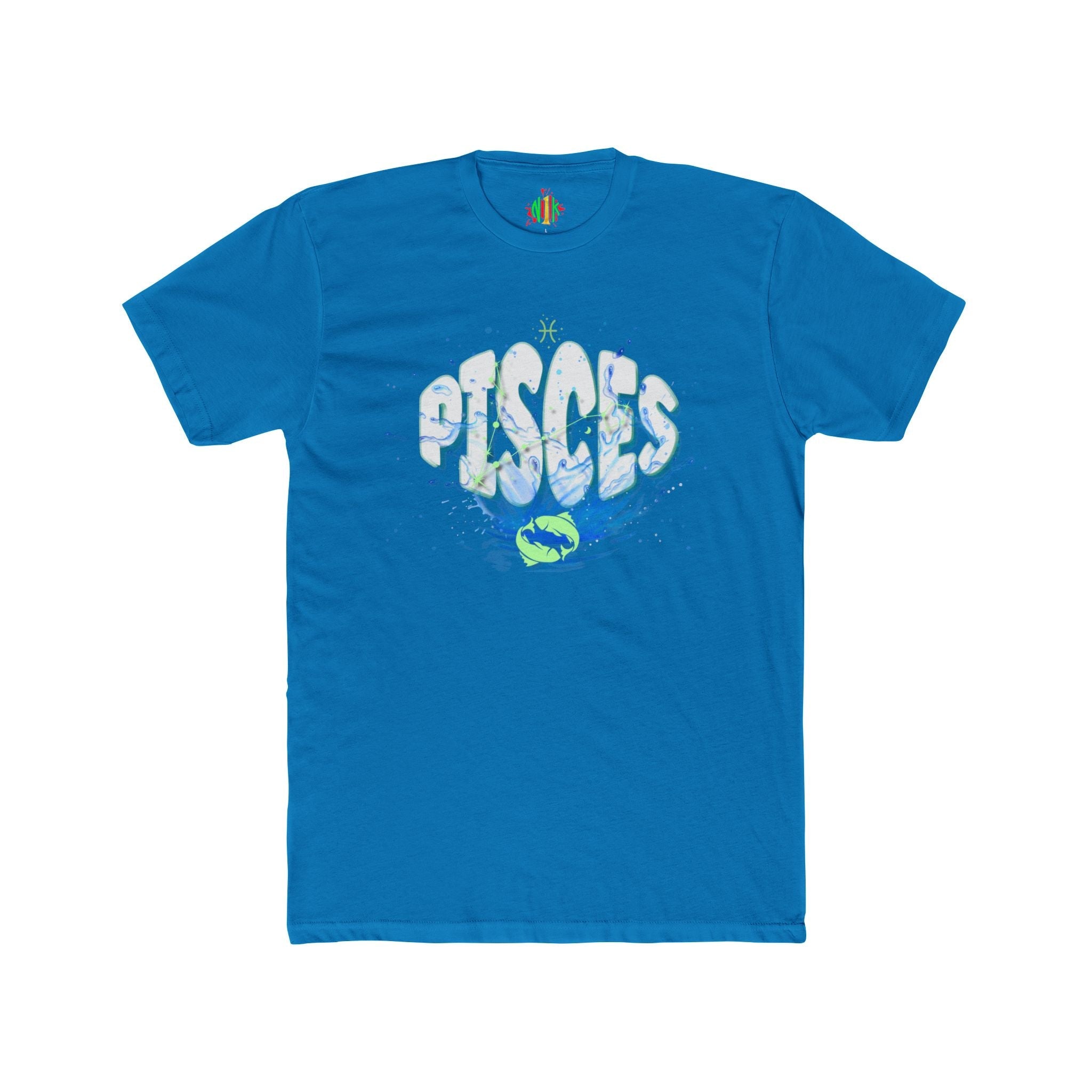 Pisces Water Zodiac unisex tee with watercolor-style graphic on soft cotton fabric
