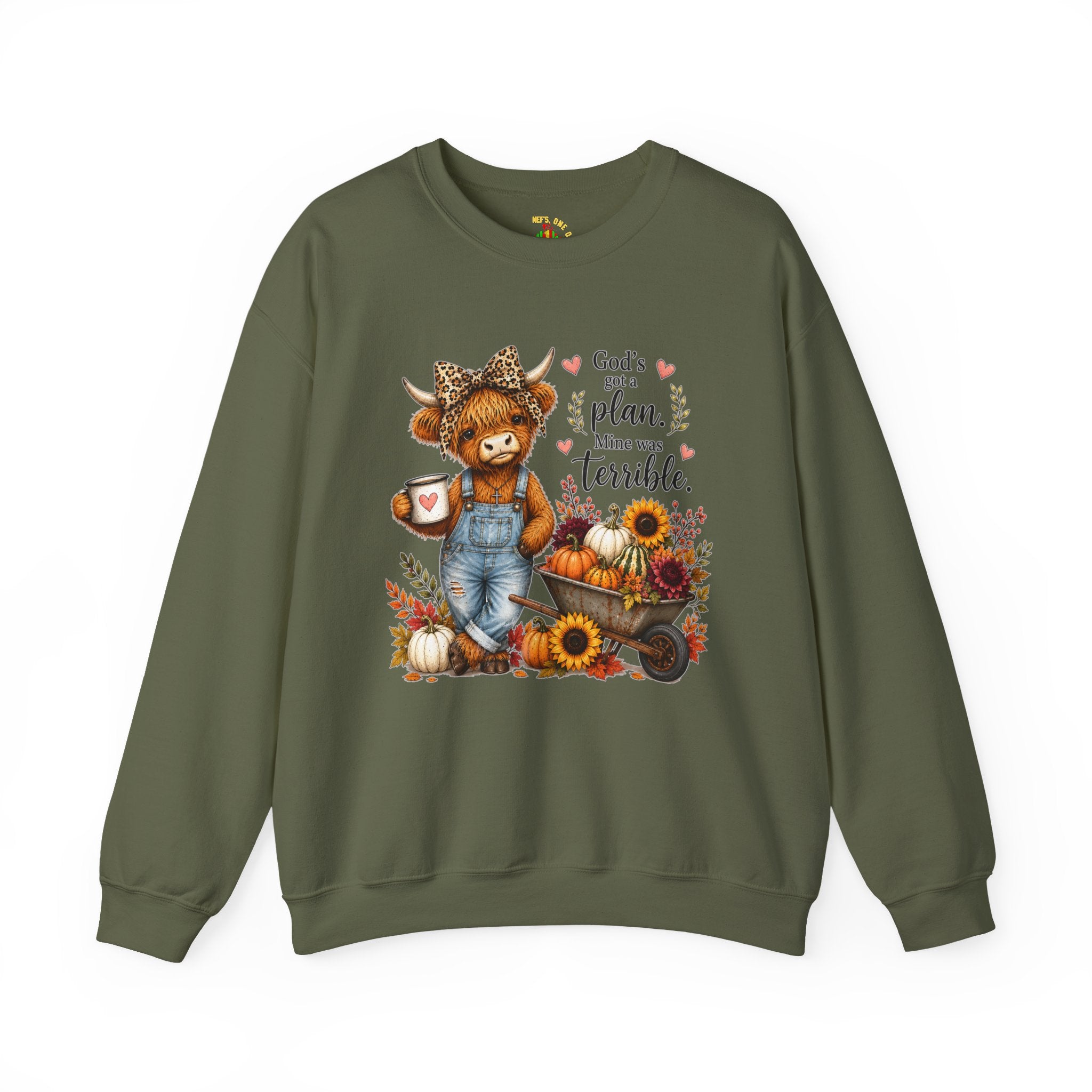 God’s Plan, Mine Was Terrible Bear Fall Crewneck Sweatshirt