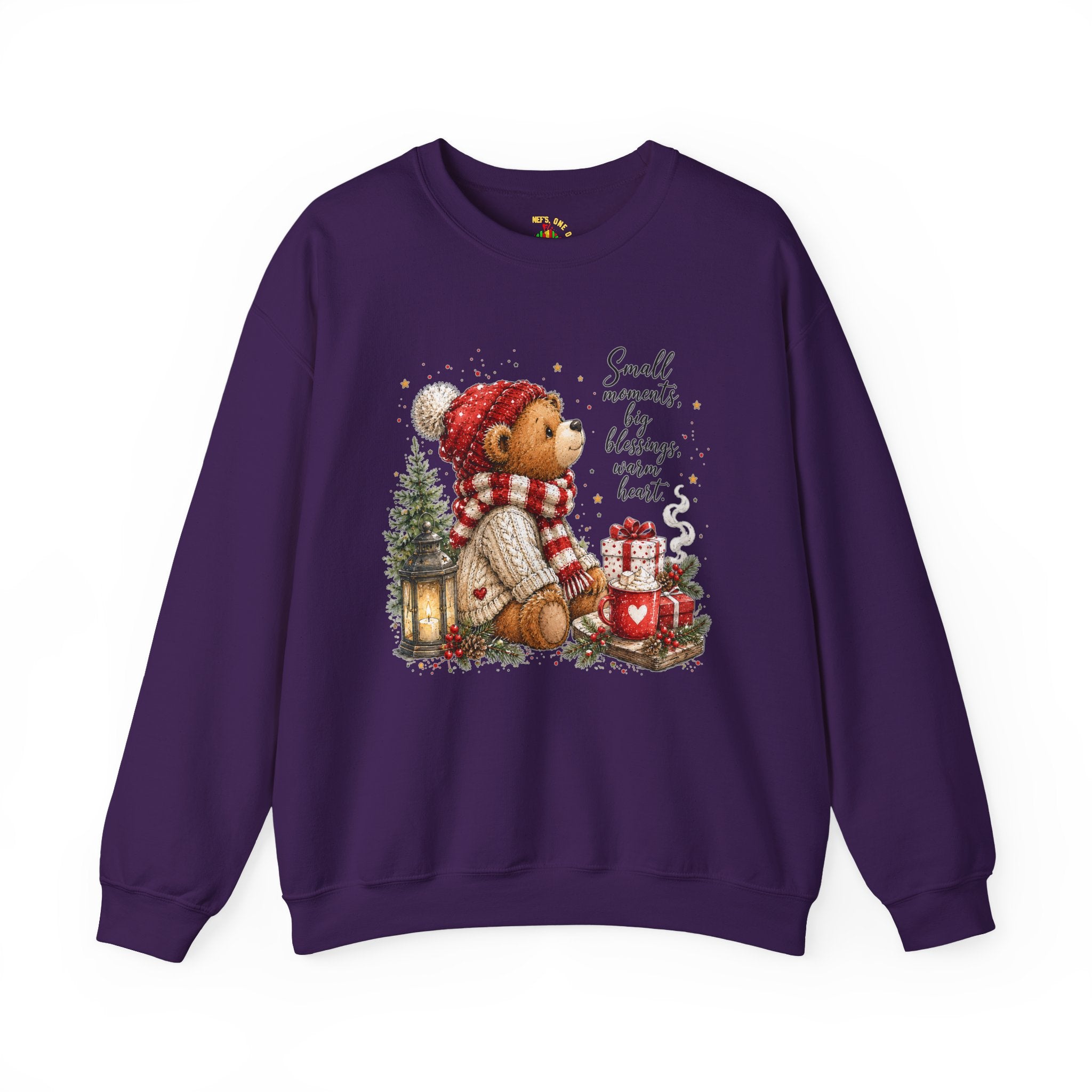 Christmas Bear Crewneck Sweatshirt – Cozy Holiday Teddy Bear Design