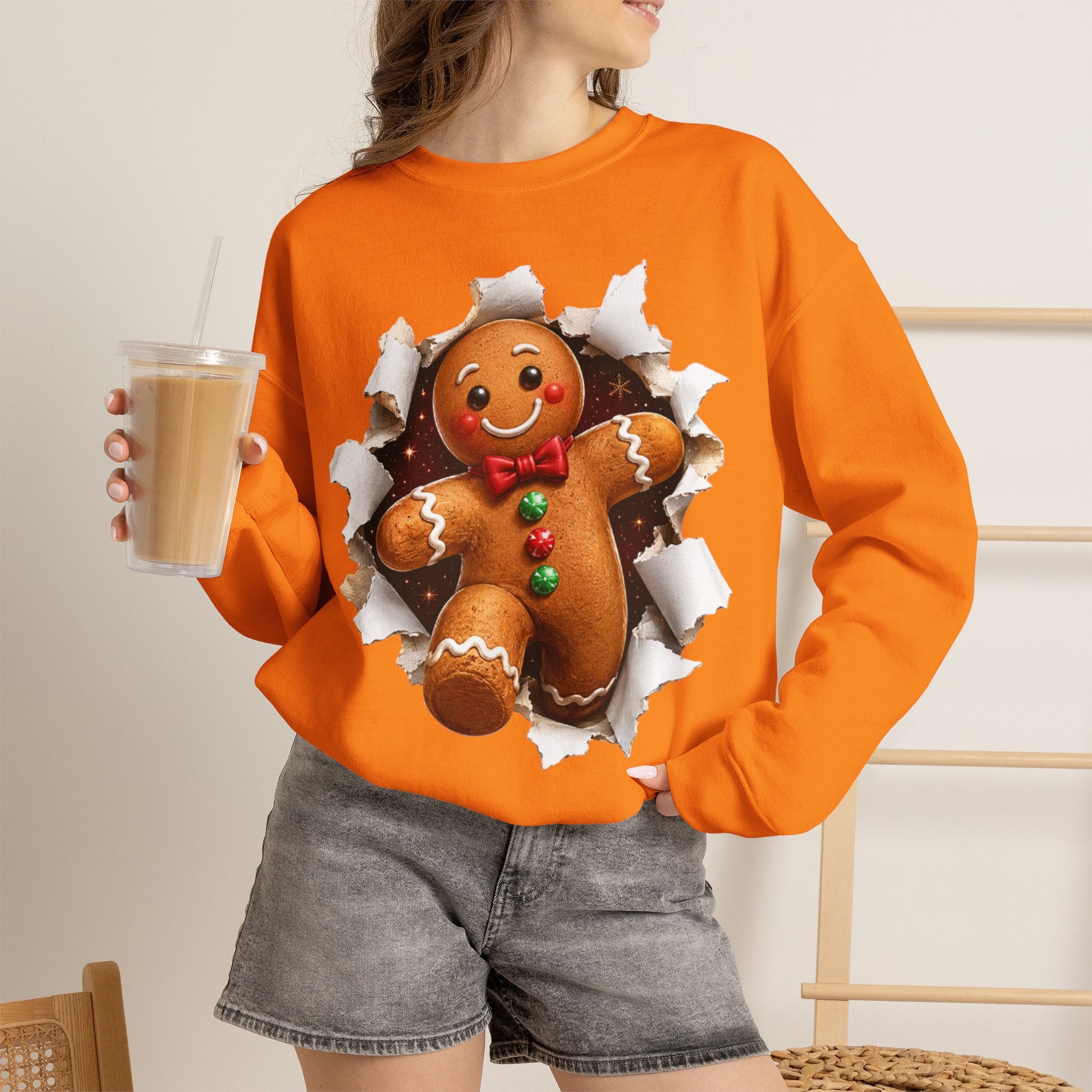 Gingerbread Man Christmas Crewneck Sweatshirt