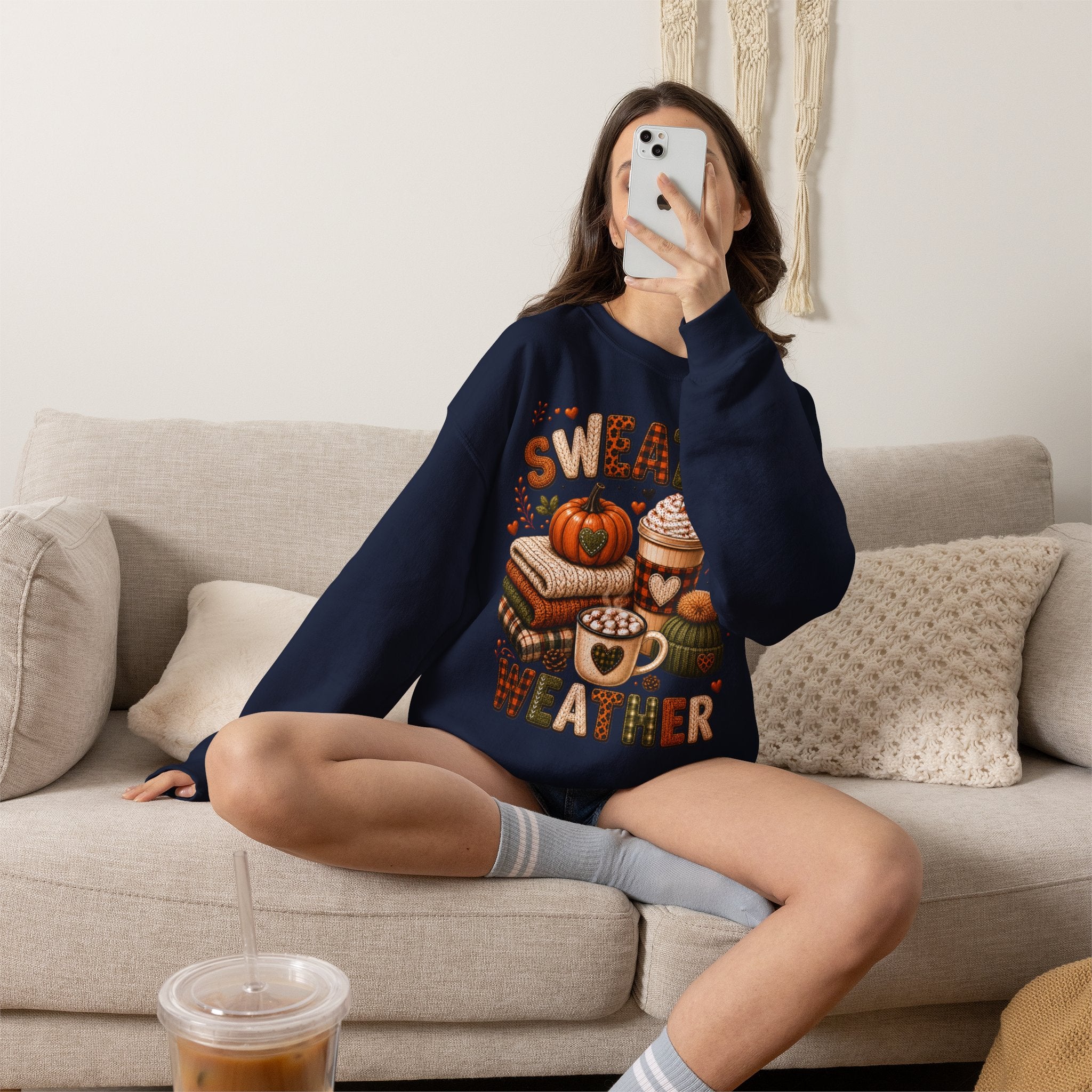 Sweater Weather Autumn Crewneck Sweatshirt