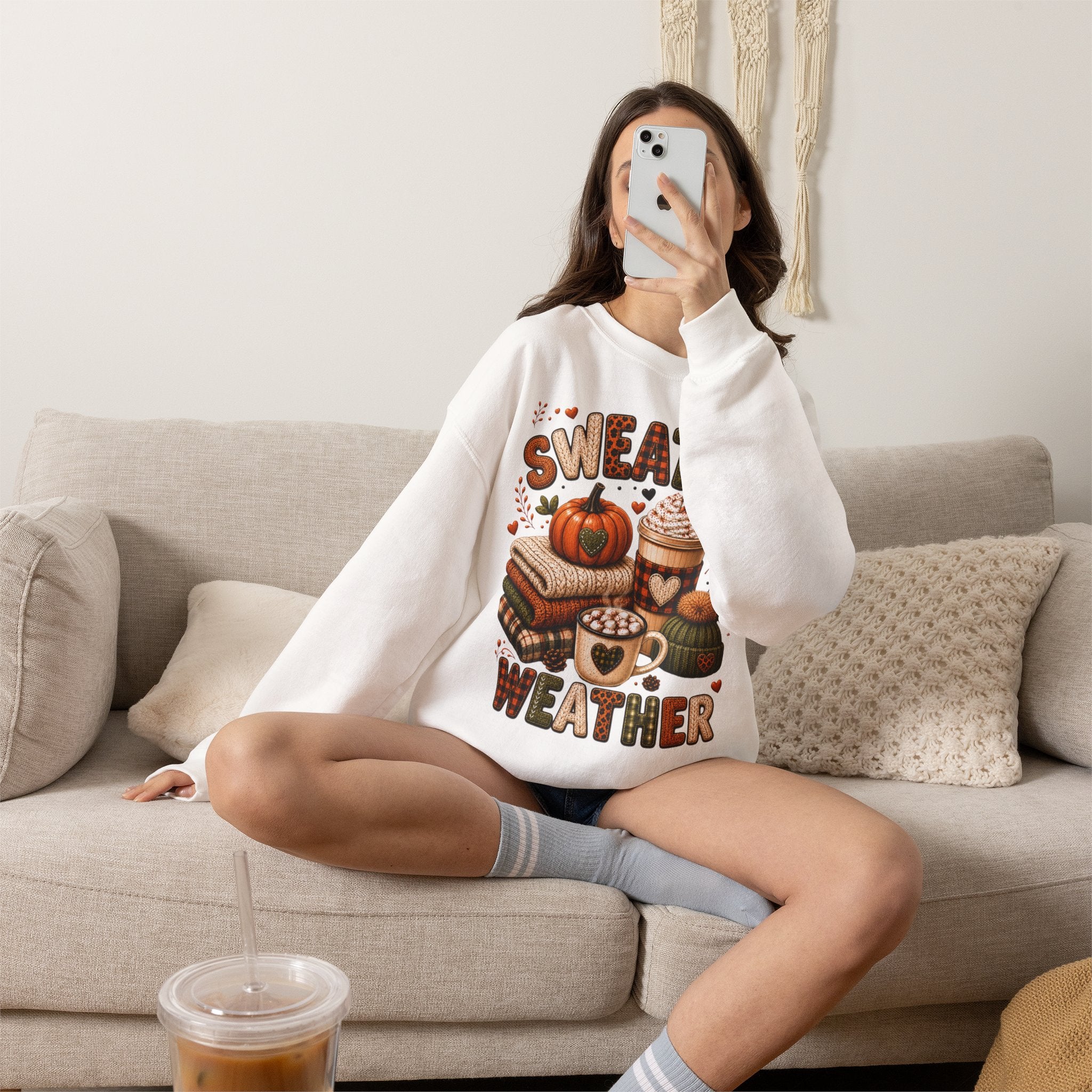 Sweater Weather Autumn Crewneck Sweatshirt