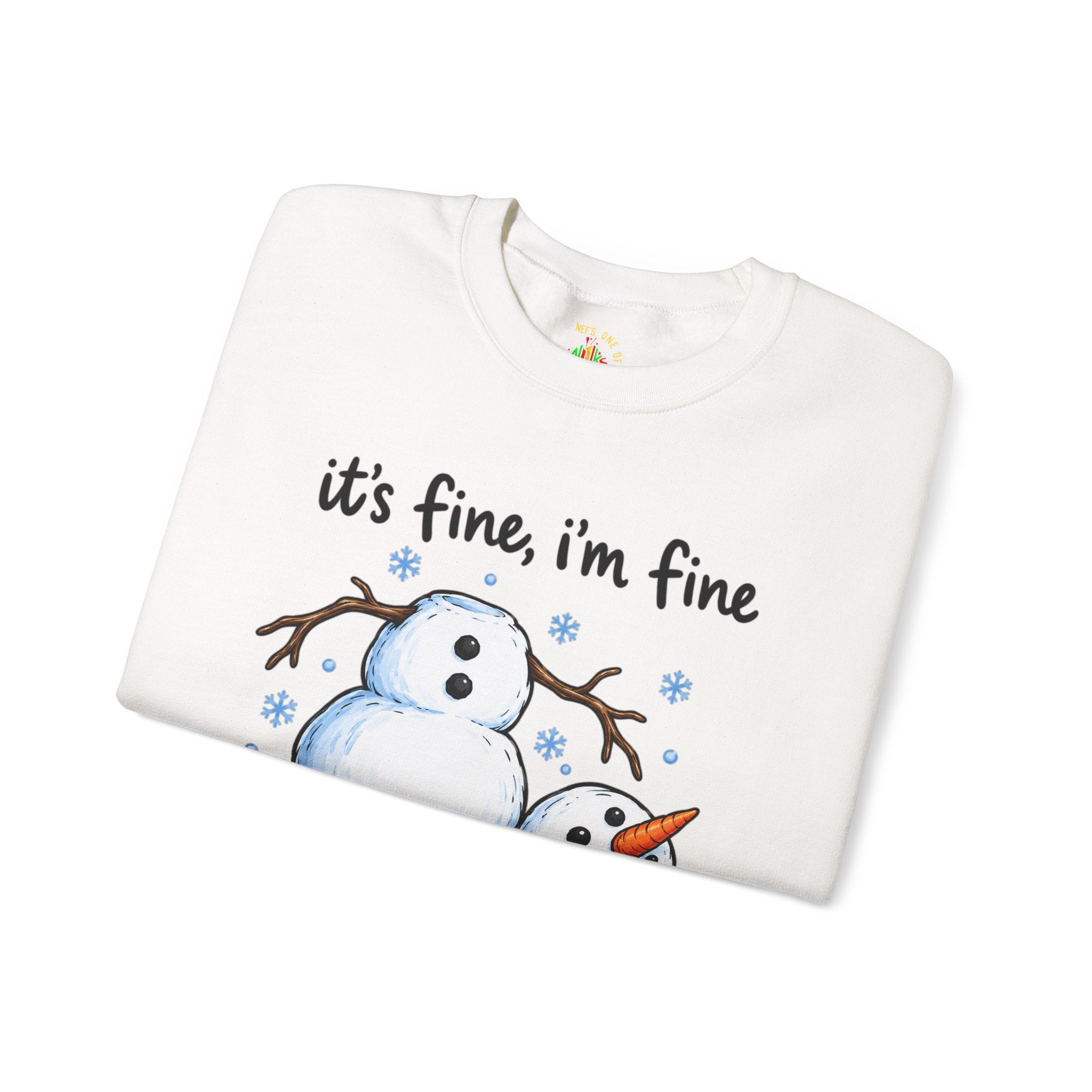 It’s Fine, I’m Fine, Everything Is Fine Snowman Christmas Sweatshirt
