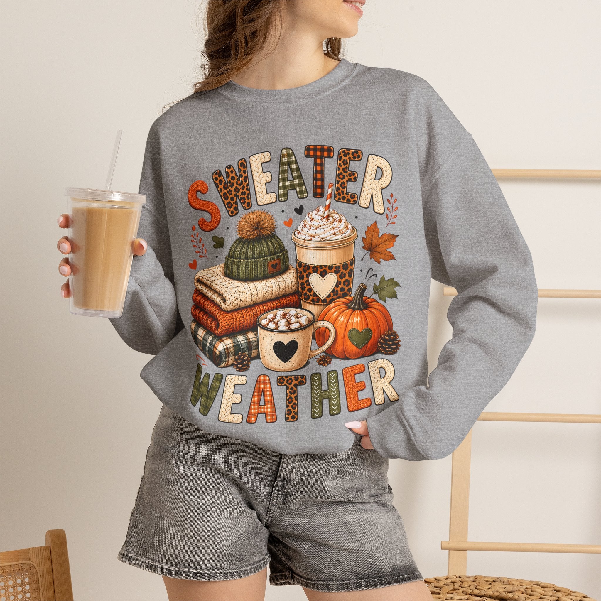 Sweater Weather Autumn Crewneck Sweatshirt