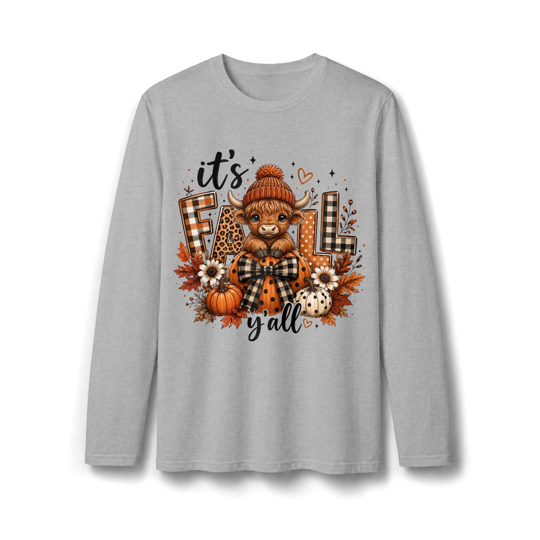 It’s Fall Gingerbread Bear Christmas Long Sleeve T-Shirt