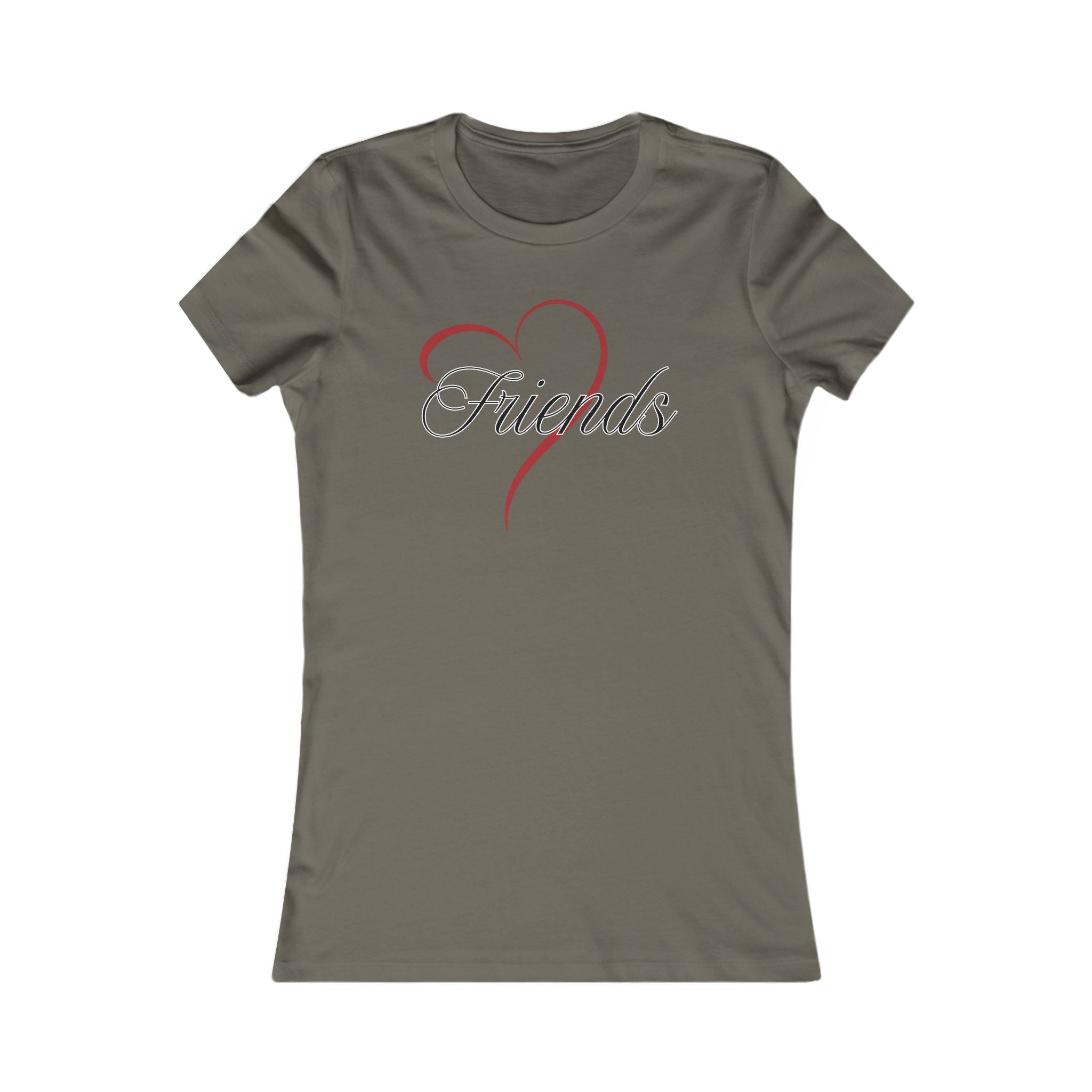Friends Heart Women's Tee - Cute Gift for Holidays, Birthday, Friendship, Casual Wear, Love Themed Top