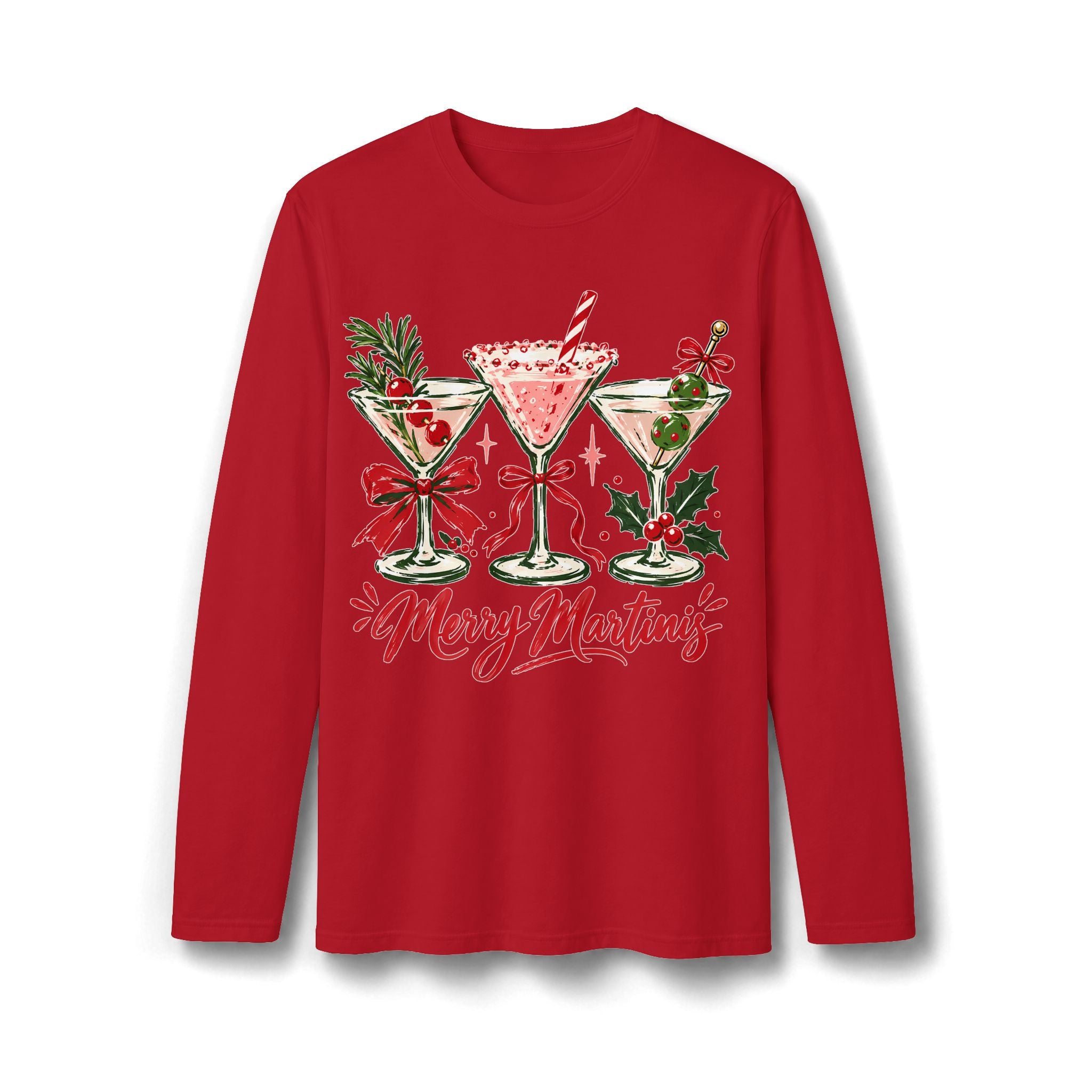 Merry Martinis Christmas Long Sleeve T-Shirt