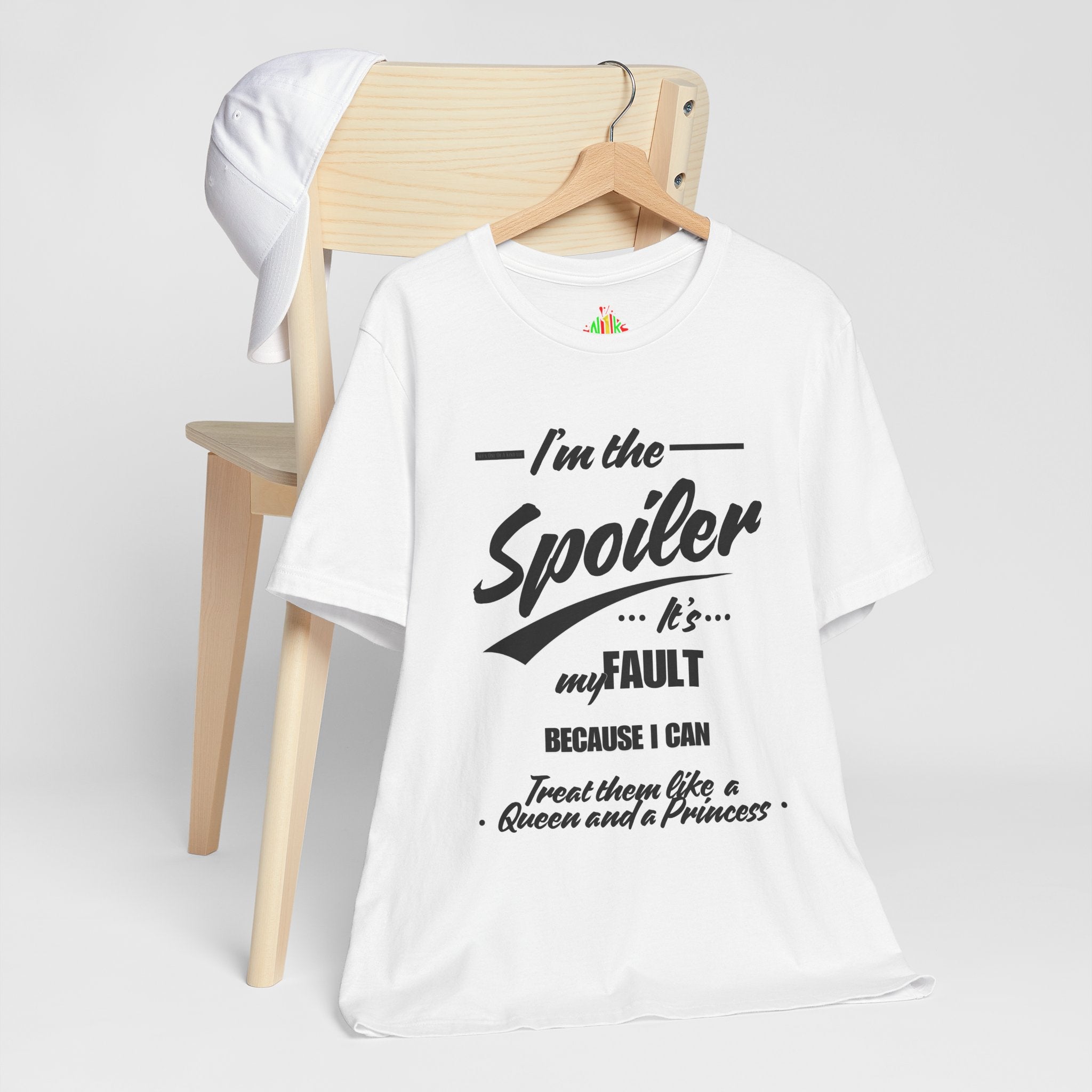 He's the Spoiler Unisex Jersey Tee - Express love for his Queen and Princess
