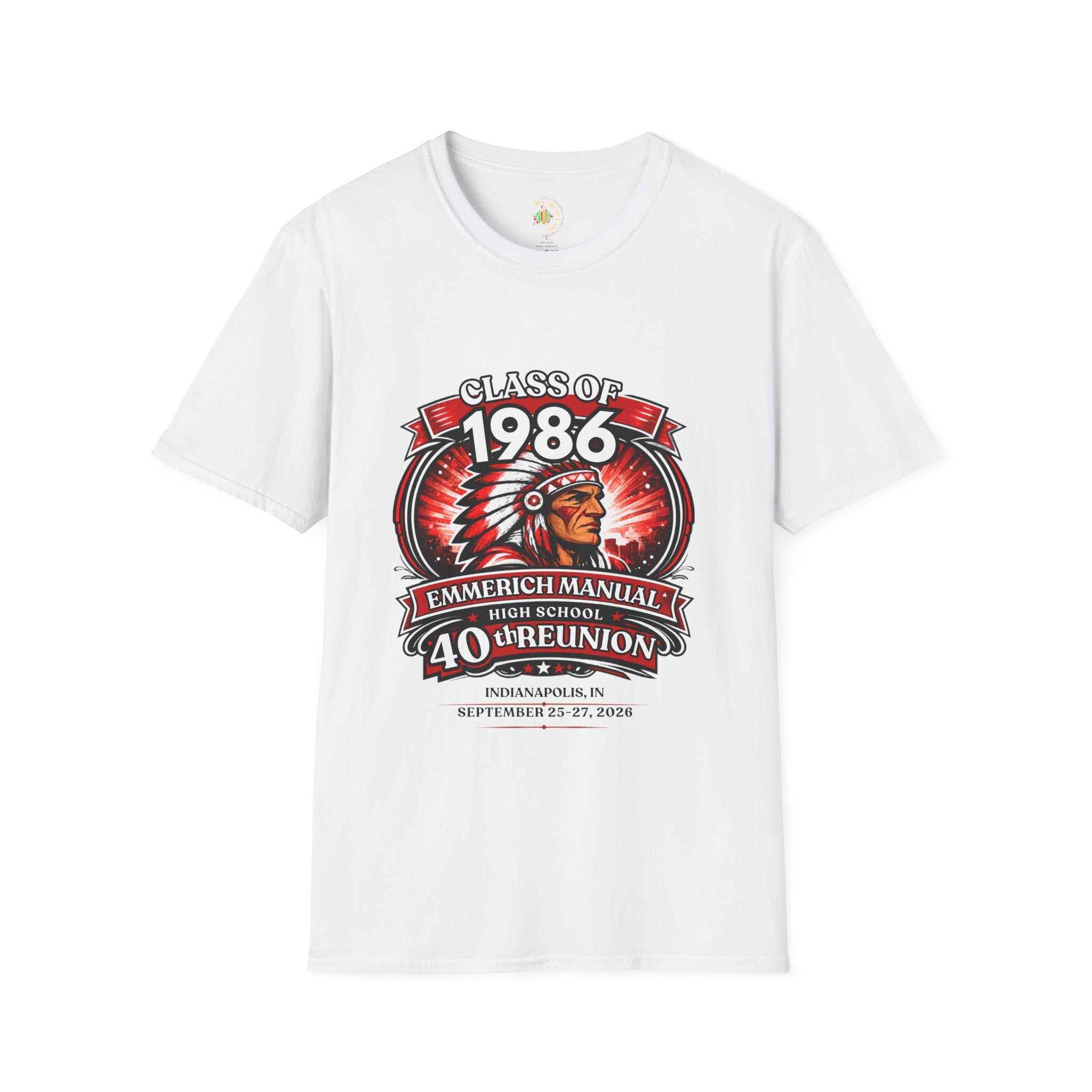 Class of 1986 40th Reunion T-Shirt — Emmerich Manual High School Alumni Tee - Another Customized Smile