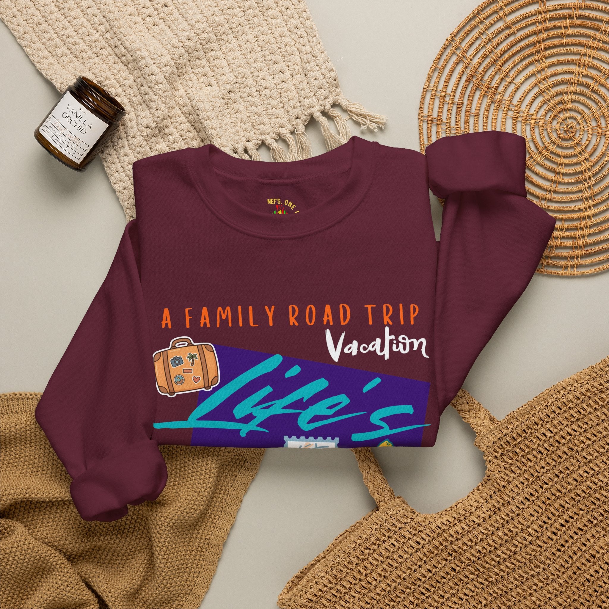 Road Trip T-Shirt — "Life's a Trip" Retro (Enter Family Name) on Back Travel Graphic