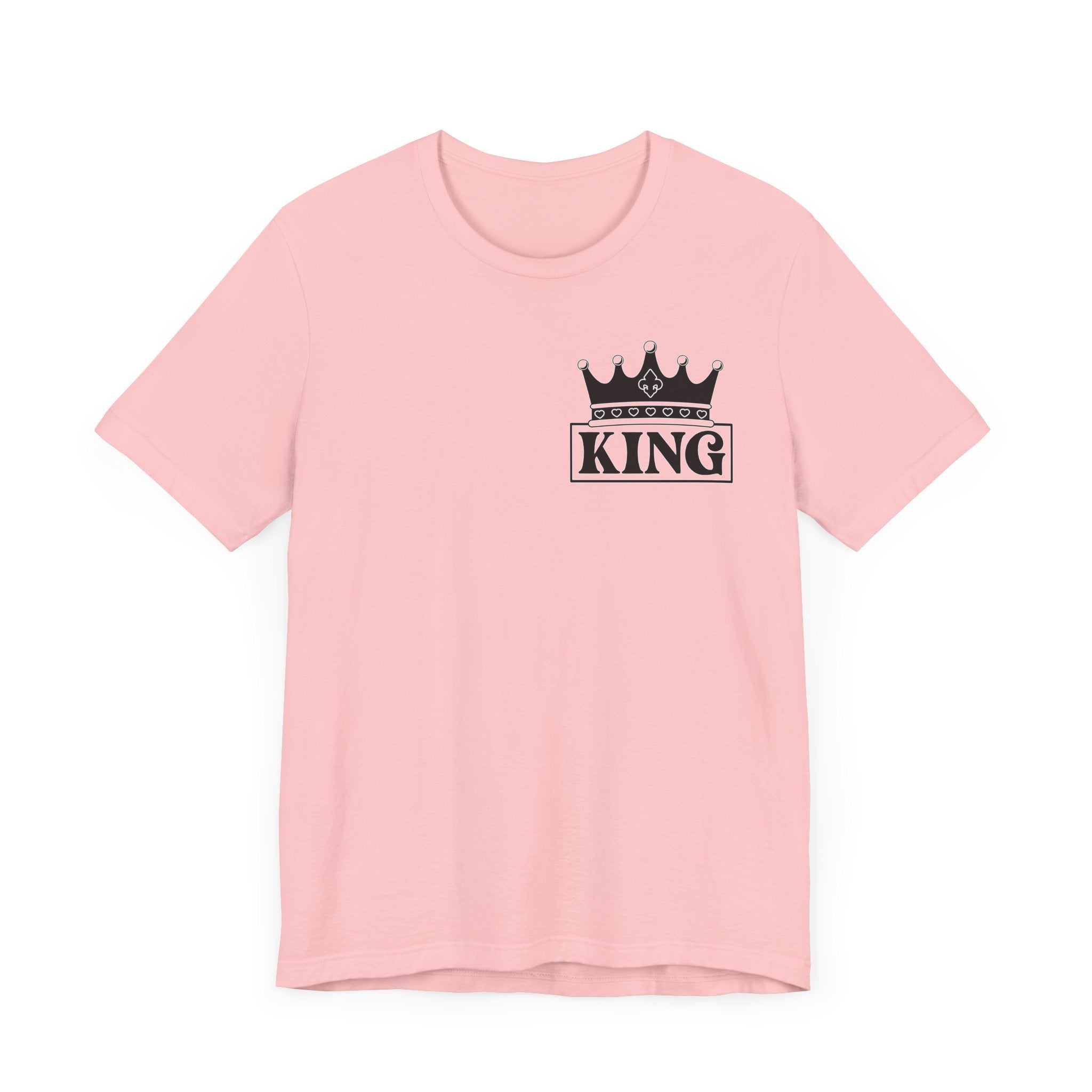 King with his Queen Valentine Casual Soft Unisex Jersey Crew Neck Short Sleeve Tee