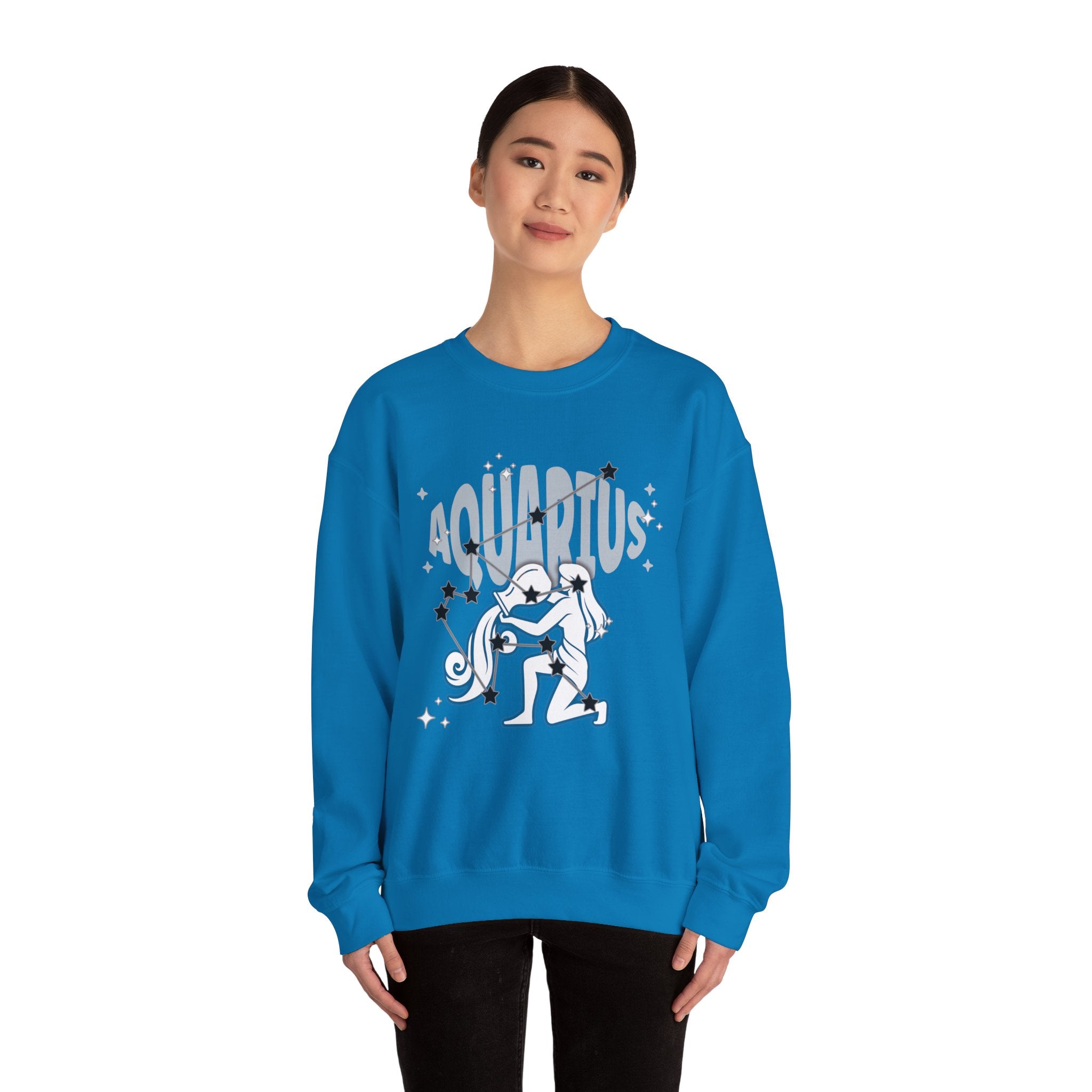 Aquarius Zodiac Casual classic unisex heavy blend crewneck sweatshirt