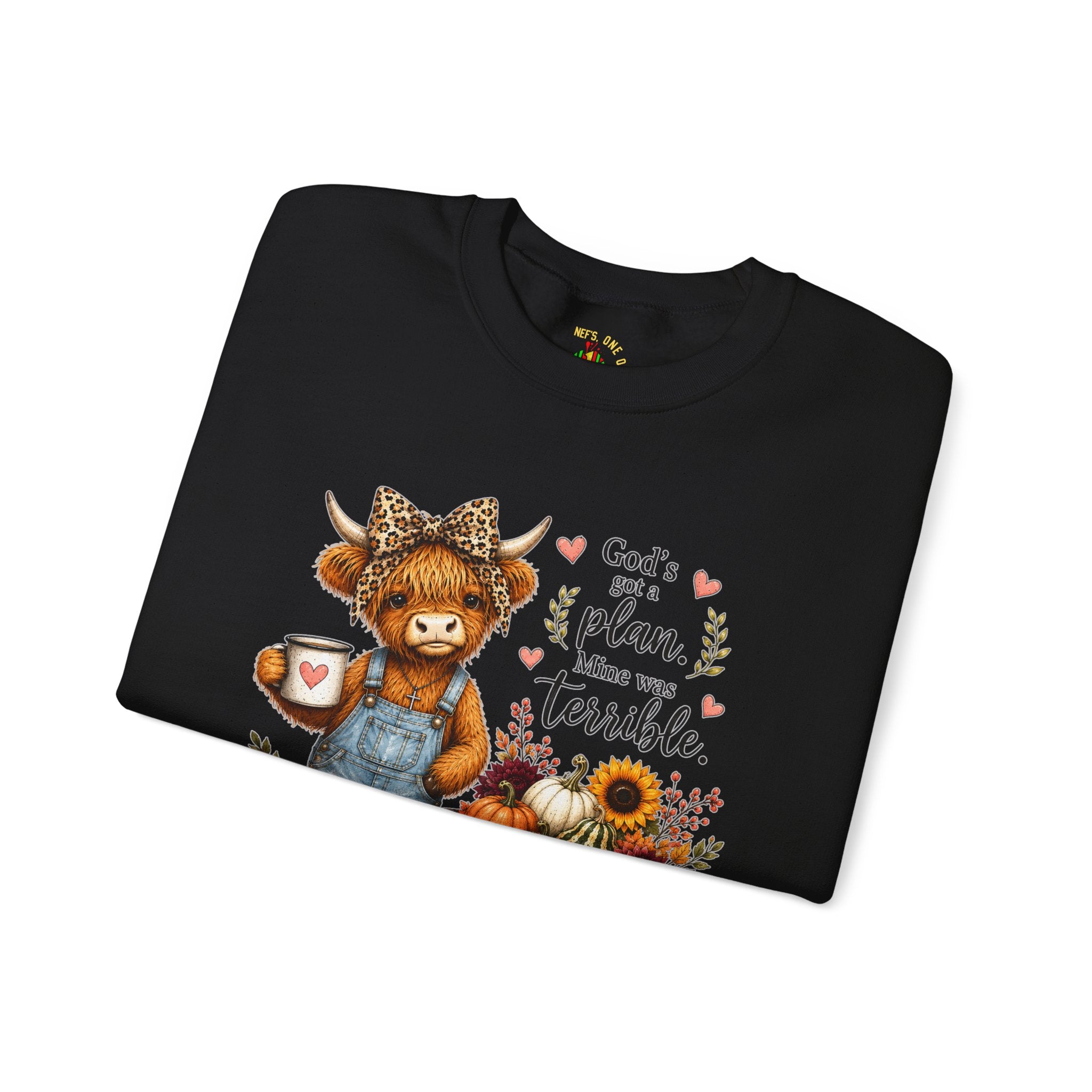 God’s Plan, Mine Was Terrible Bear Fall Crewneck Sweatshirt