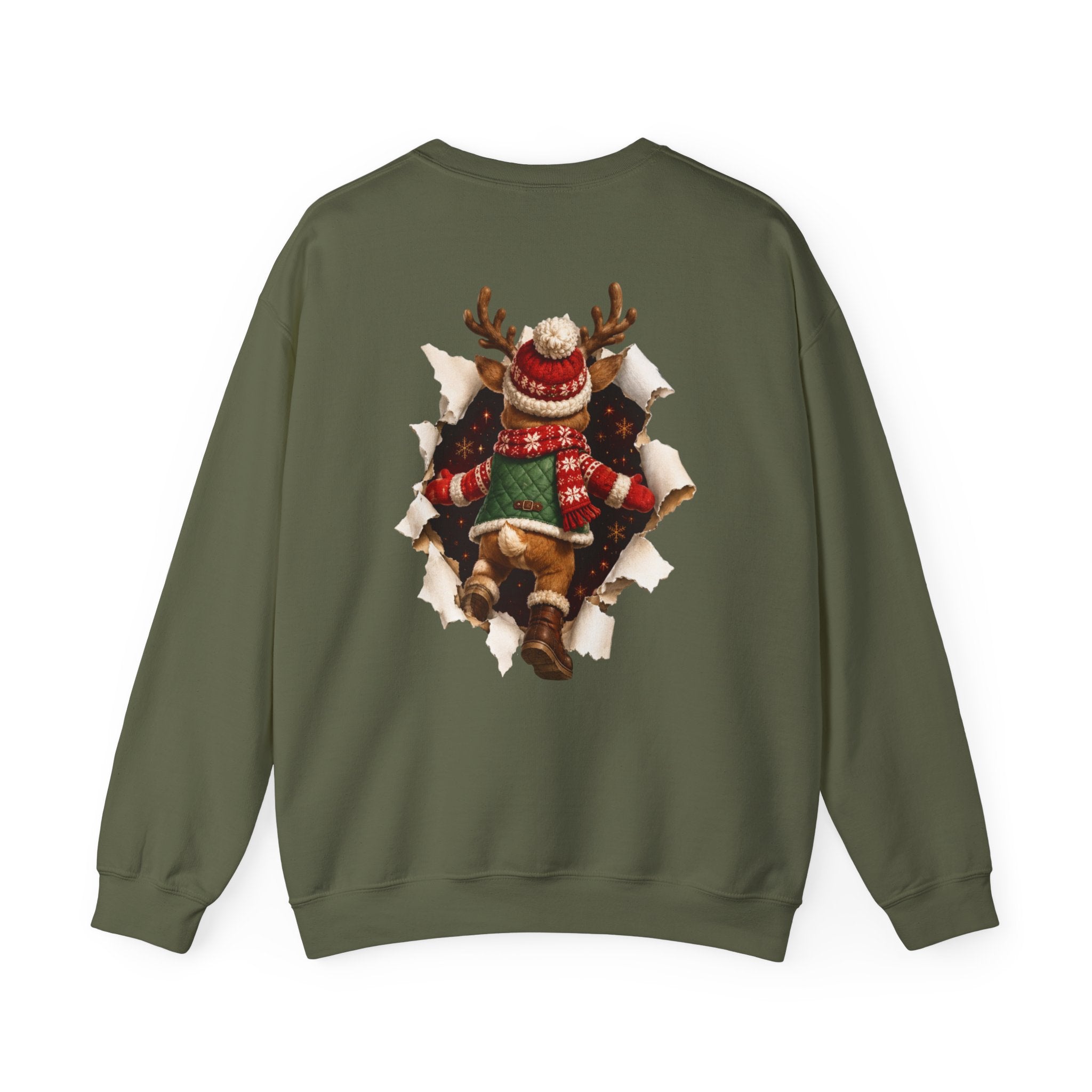 Merry Noel Christmas Reindeer Crewneck Sweatshirt