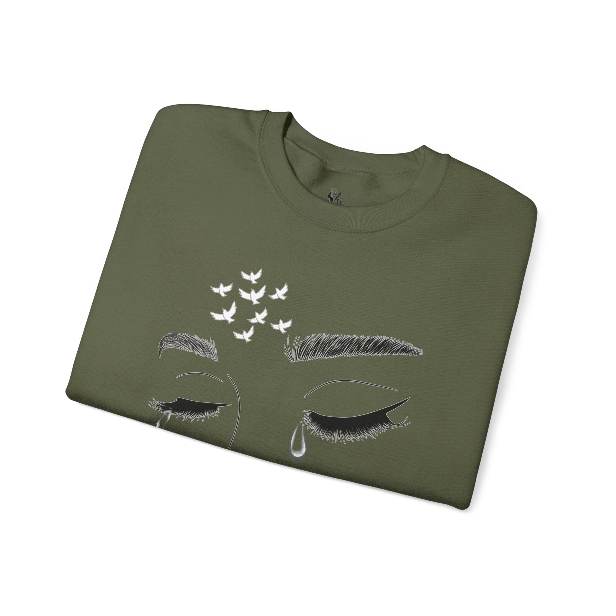 Tearful Eyes Crewneck Sweatshirt — Remember To Remember To Never Forget'