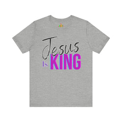 Faith-Inspired Unisex Tee | Jesus Is King Graphic T-Shirt, Christian Apparel, Religious Gift, Casual Wear, Church Outing