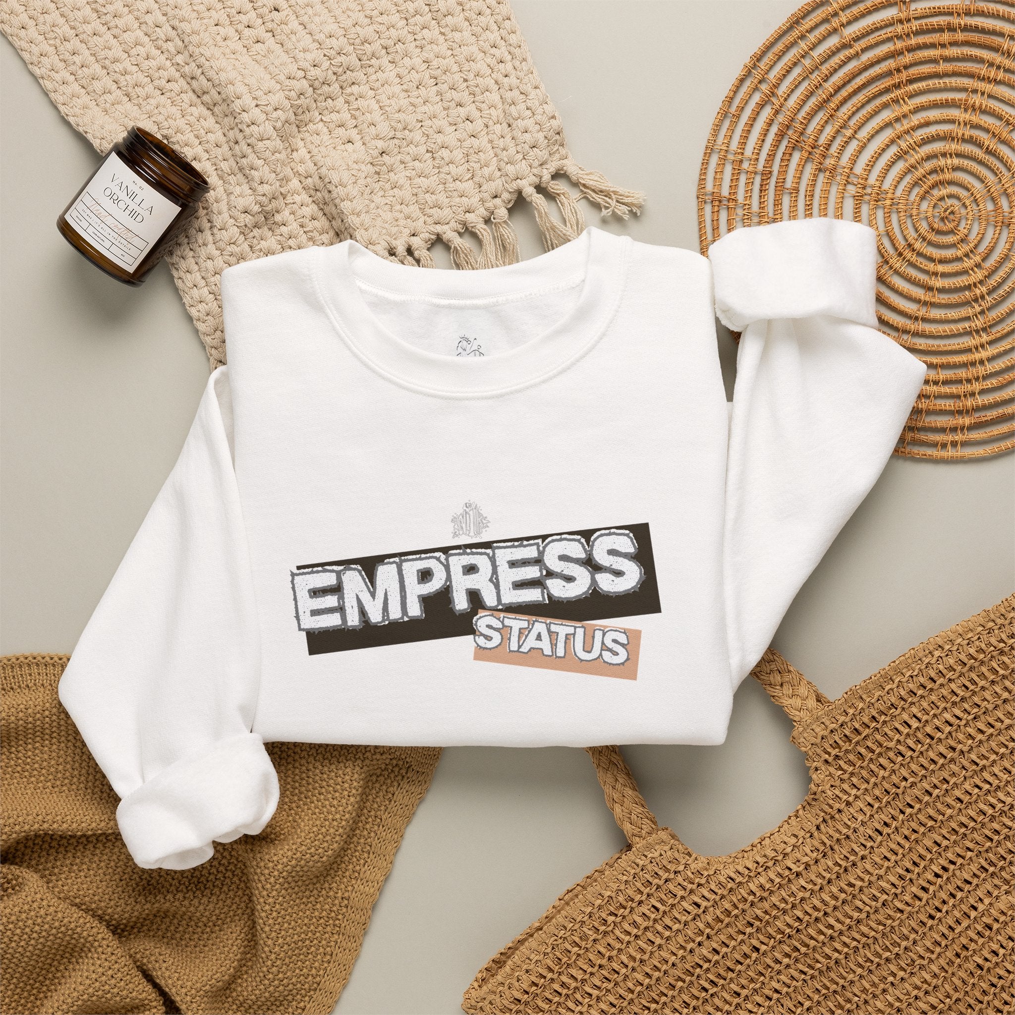 Empress Status Graphic Sweatshirt — Bold Feminine Statement Sweatshirt