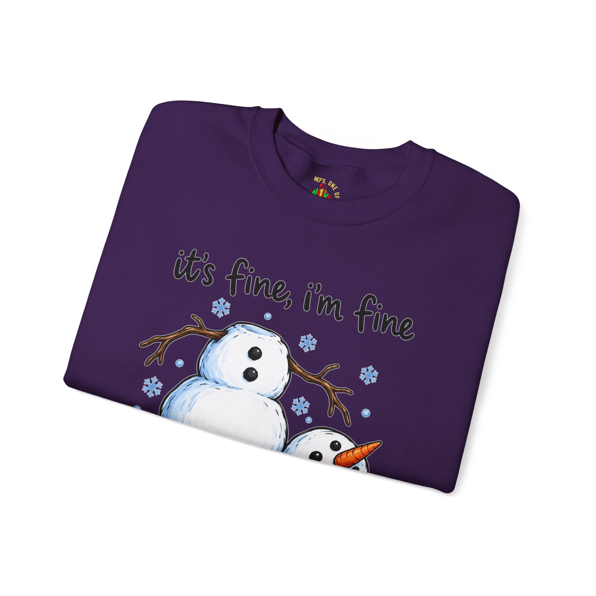 It’s Fine, I’m Fine, Everything Is Fine Snowman Christmas Sweatshirt