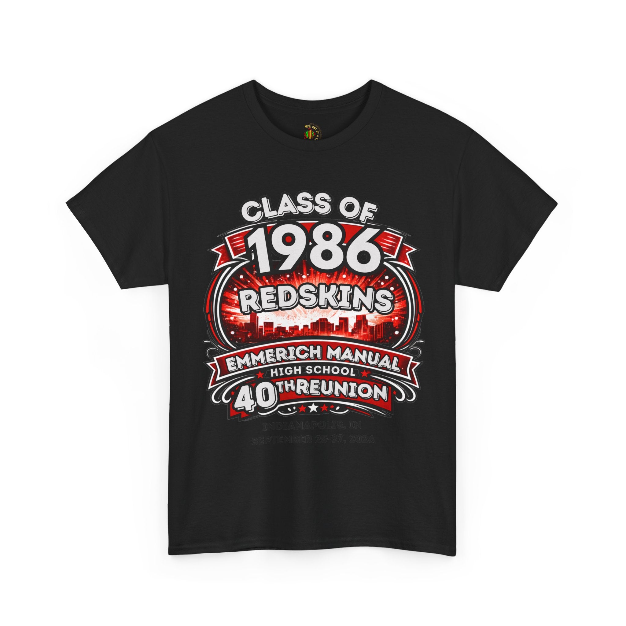 Up to 5x Class of 1986 Reunion T-Shirt — 40th Anniversary Redskins Emmerich Manual - Another Customized Smile