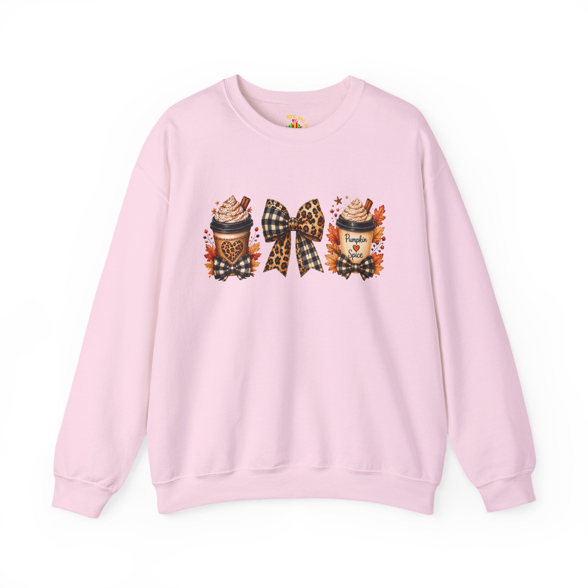 Festive Leopard Bow Christmas Crewneck Sweatshirt