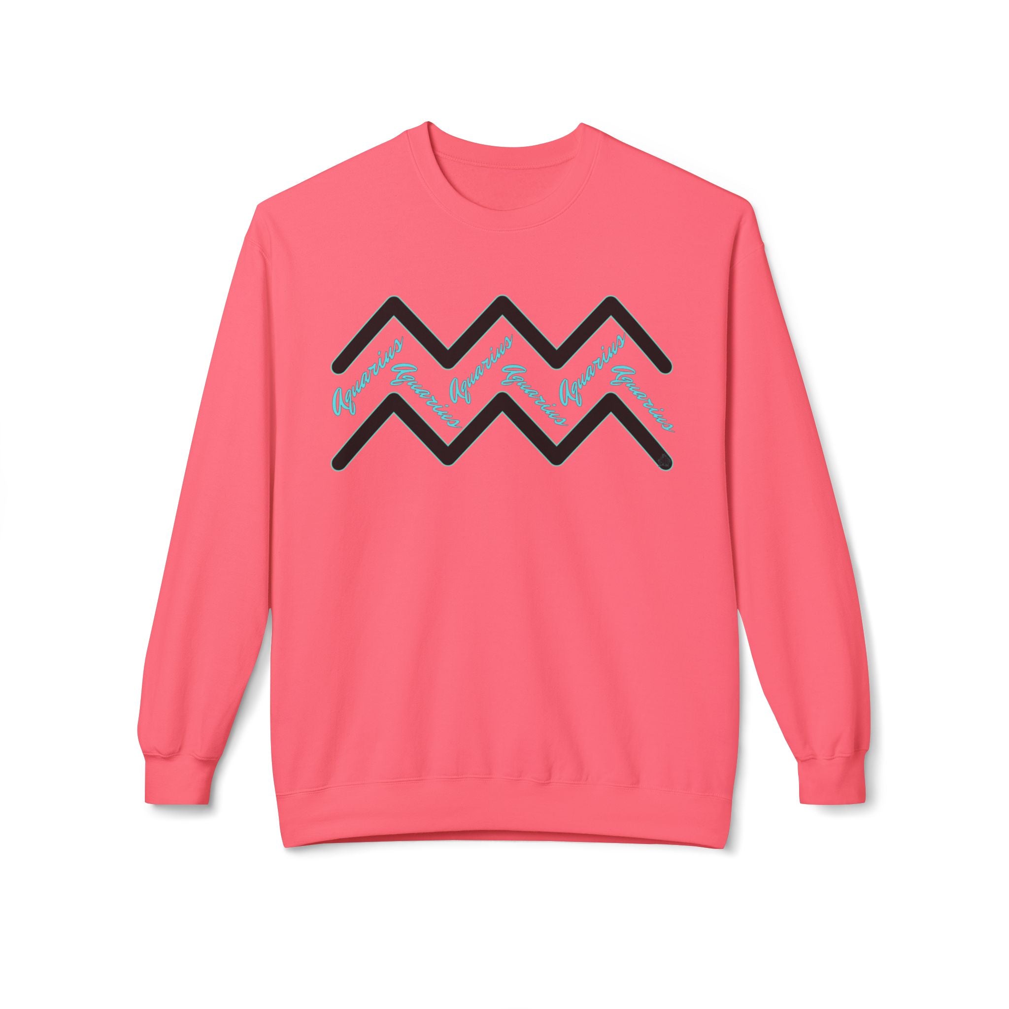 Aquarius Zodiac Crewneck Sweatshirt — Aquarius Symbol Astrological Sweatshirt