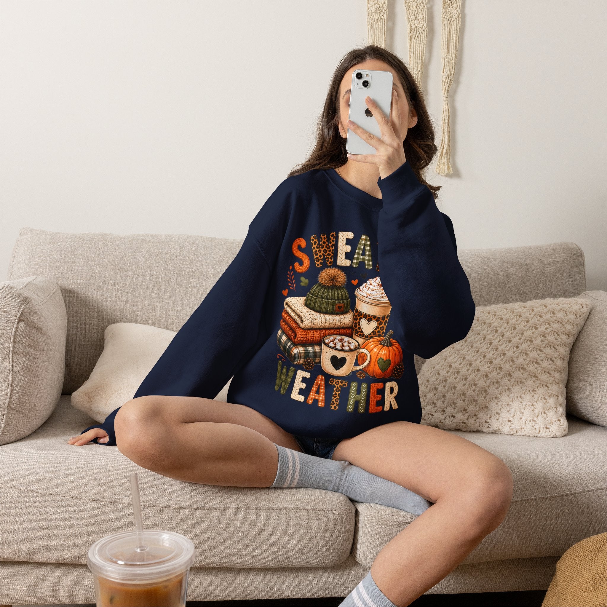 Sweater Weather Autumn Crewneck Sweatshirt