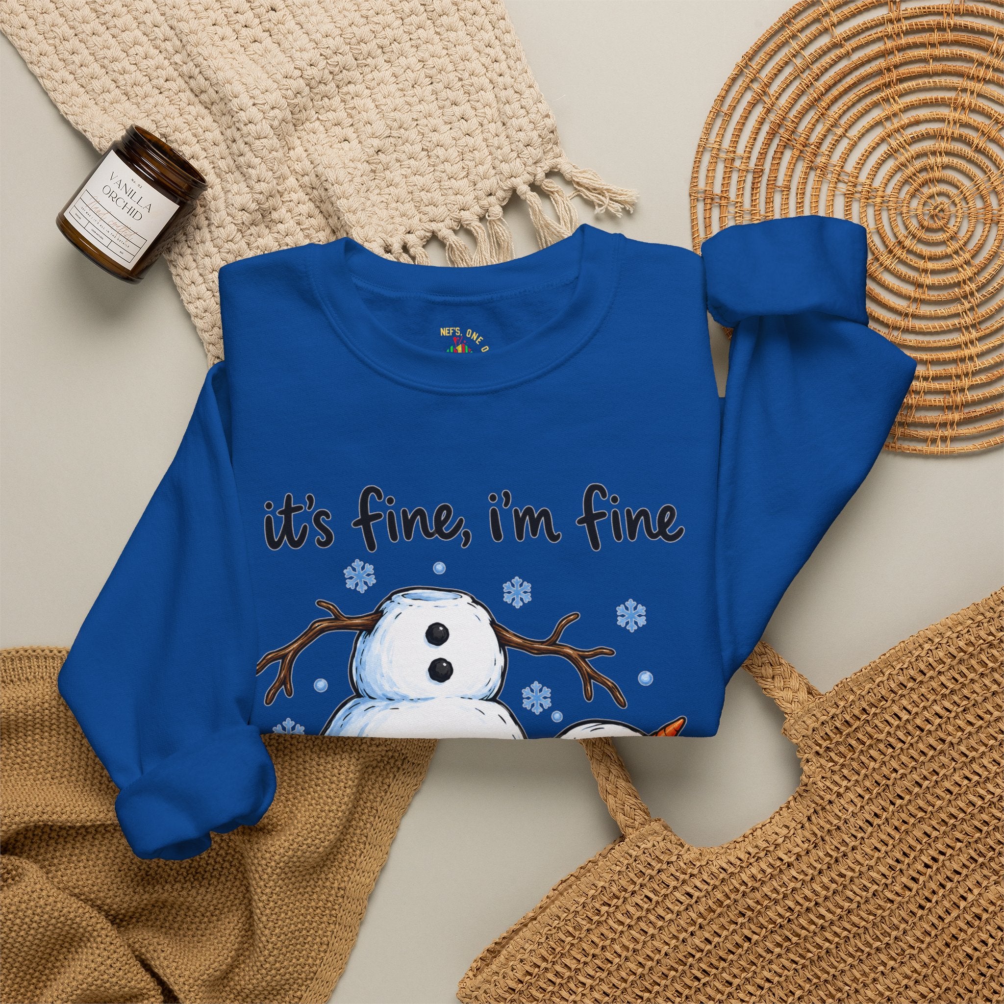 It’s Fine, I’m Fine, Everything Is Fine Snowman Christmas Sweatshirt