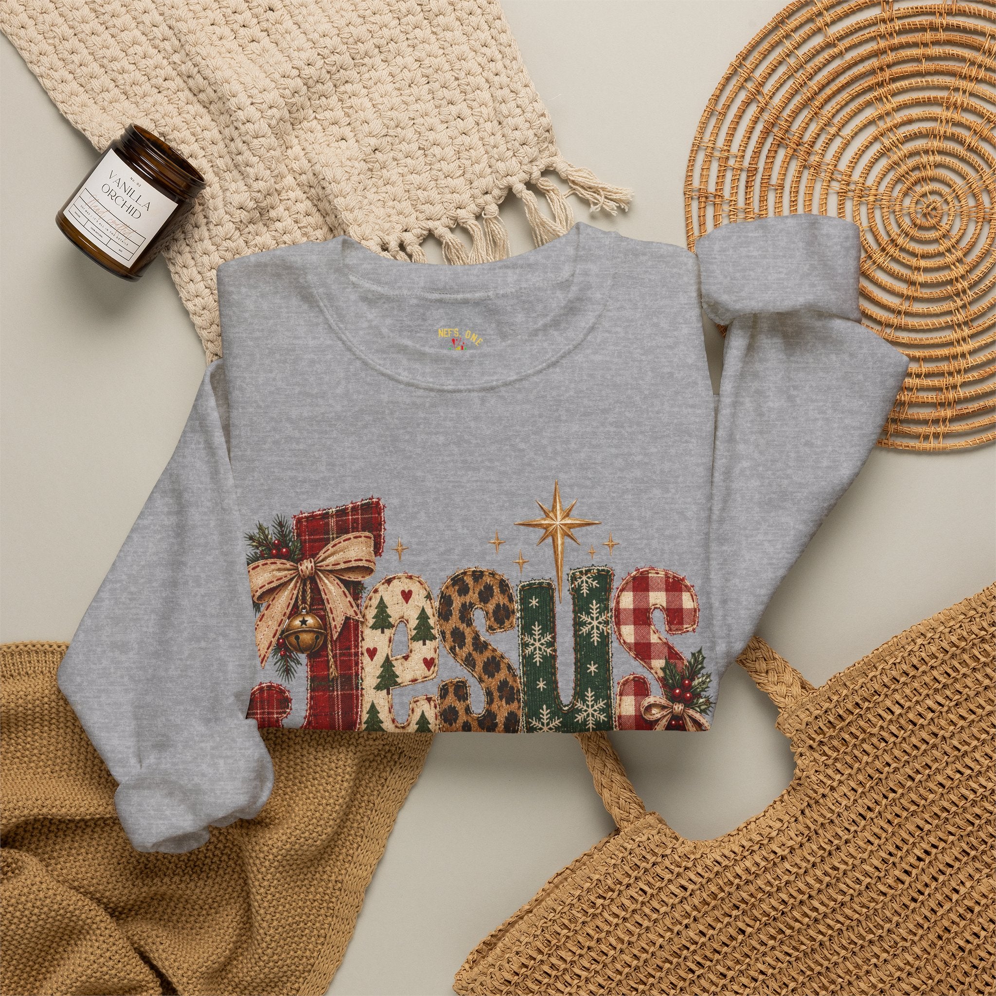 Festive Christmas Reindeer Crewneck Sweatshirt
