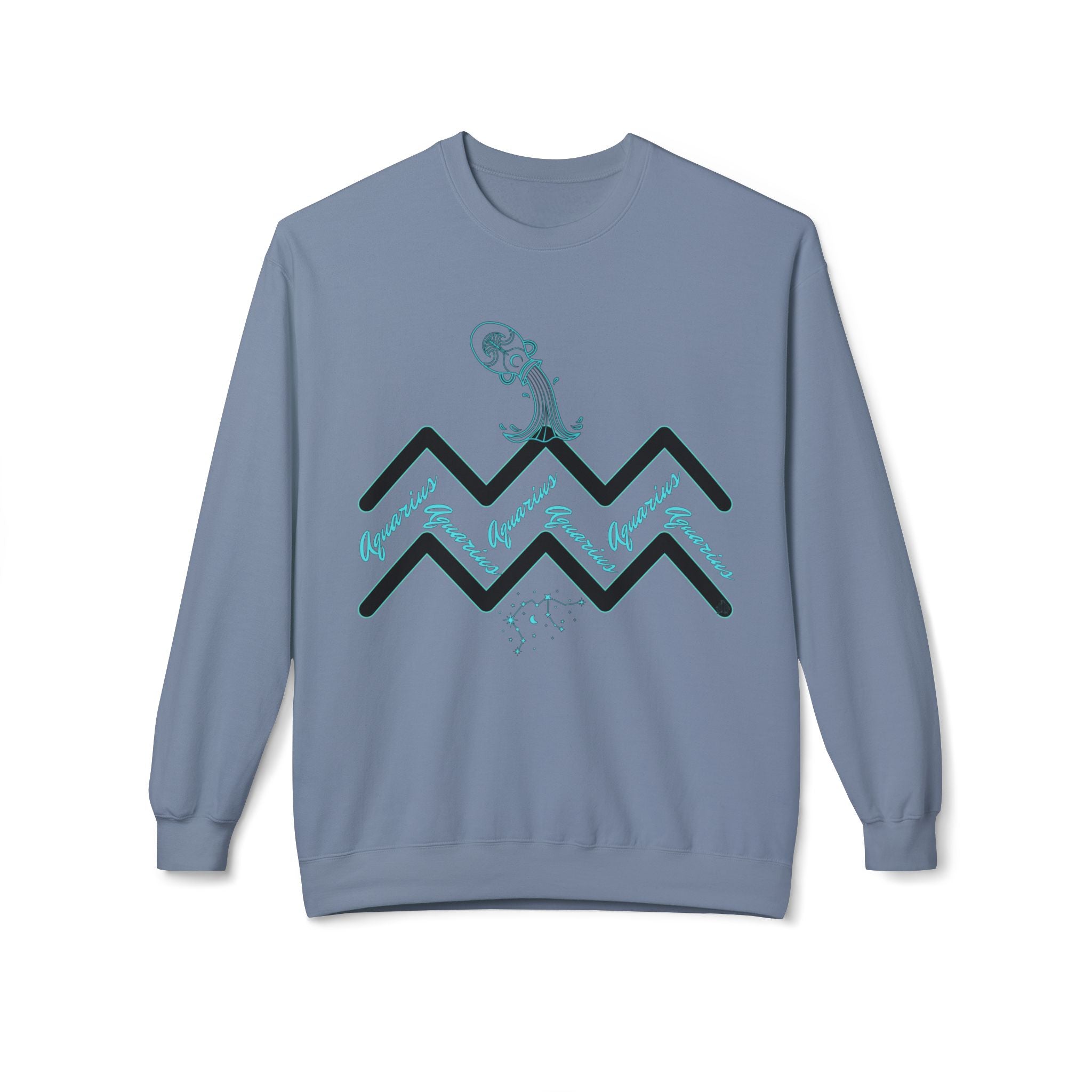 Aquarius Zodiac Sweatshirt — Water Wave Astrology Crewneck