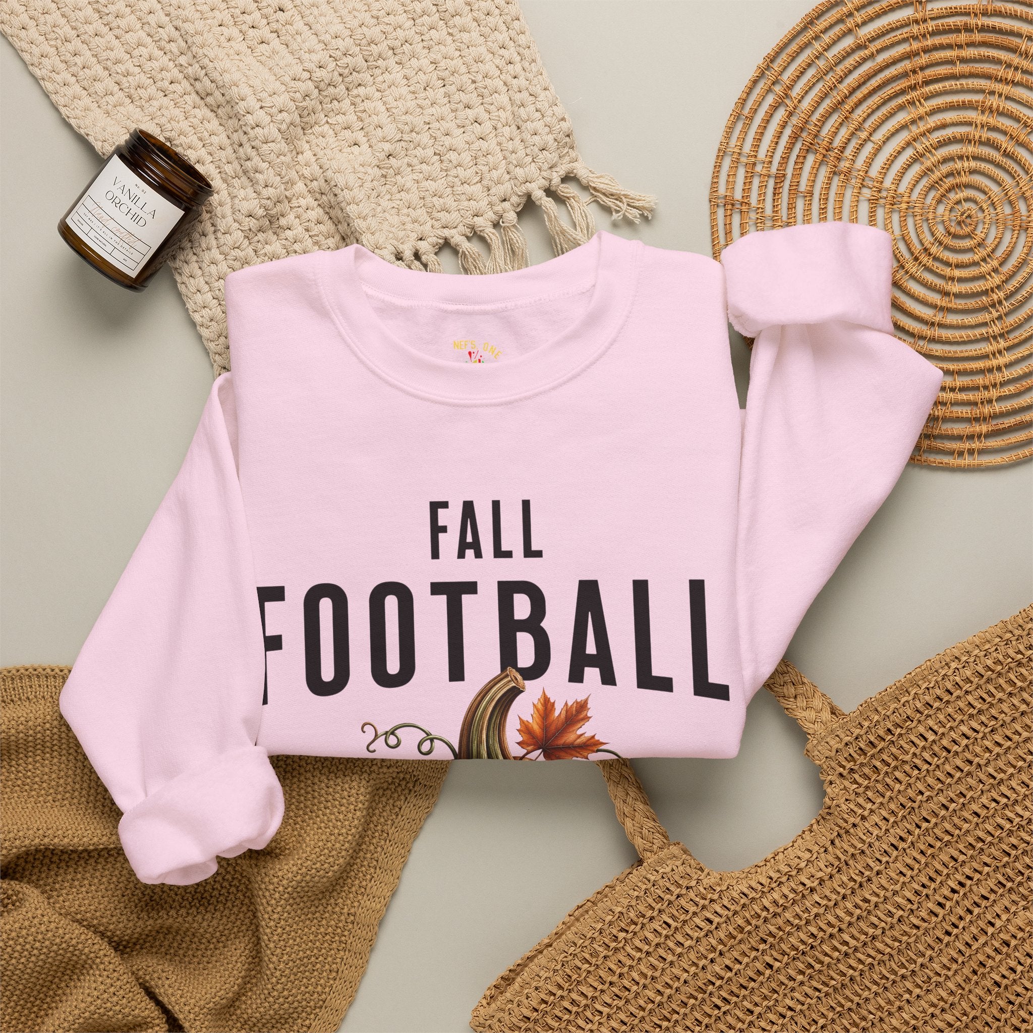 Fall Football Pumpkin Season Crewneck Sweatshirt