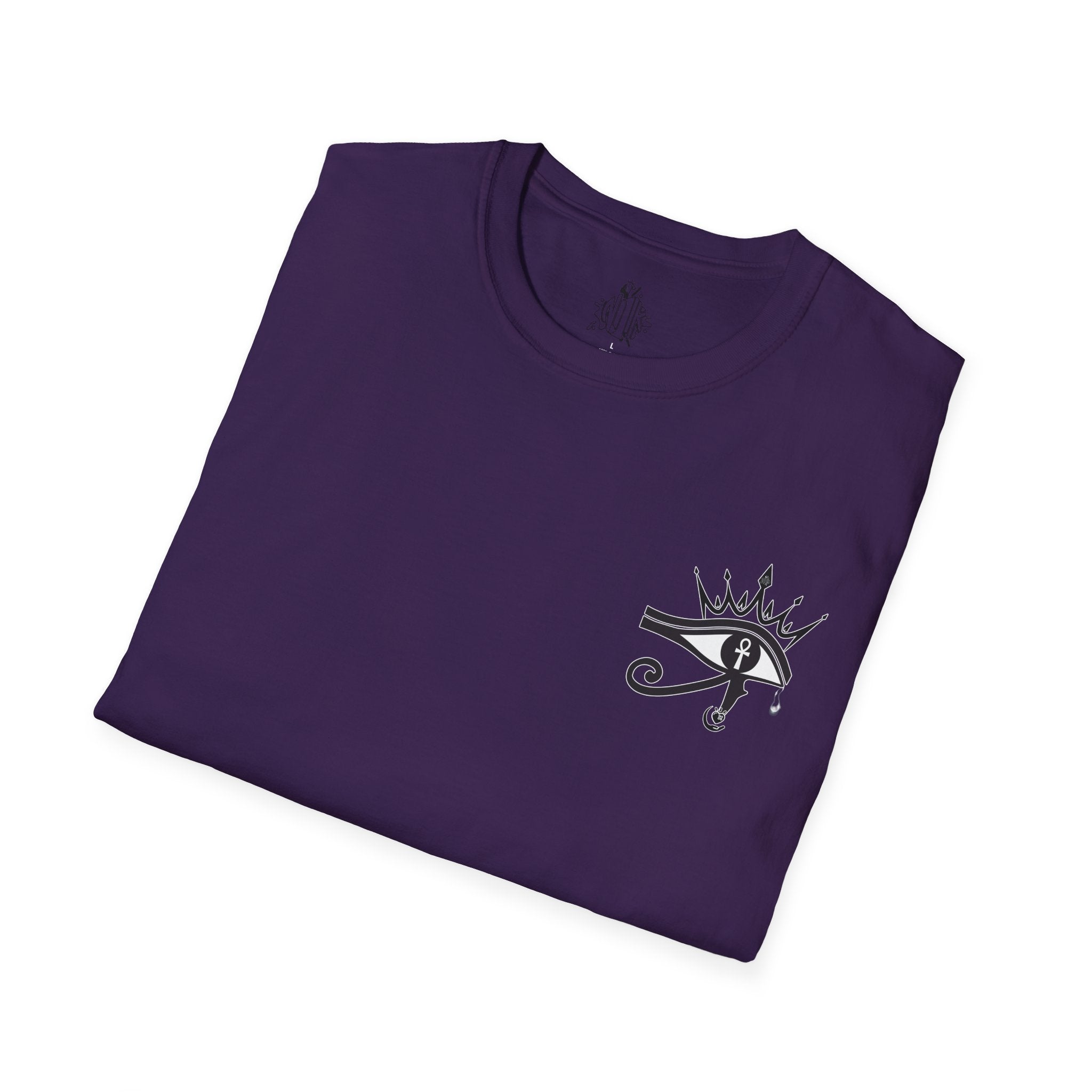 Eye of Horus Chest Logo Empress Tee — Minimal Egyptian Symbol T-Shirt
