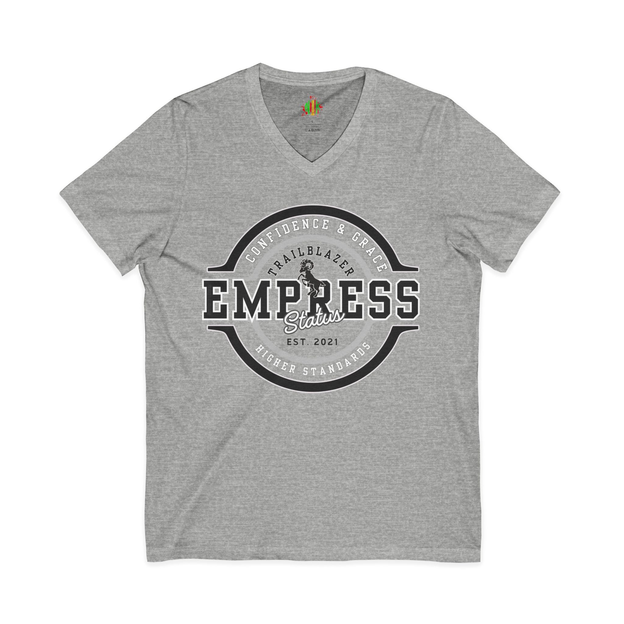 Empress Status Trailblazer Confidence V-Neck Tee for Confident Women, V-neckEmpowered Empress Status