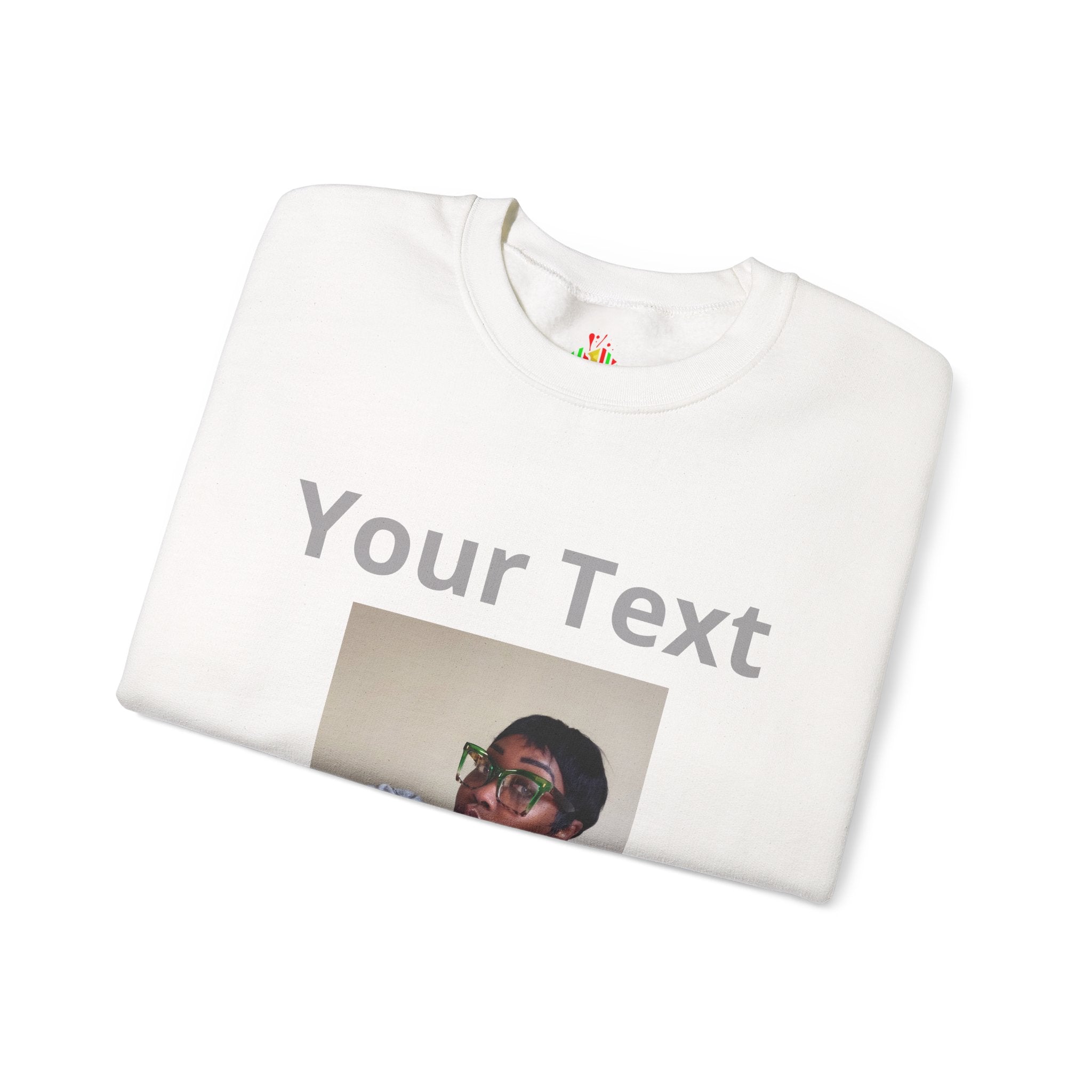 Customizable Front Photo/Text Crewneck Sweatshirt - Unisex Customizable Sweatshirt