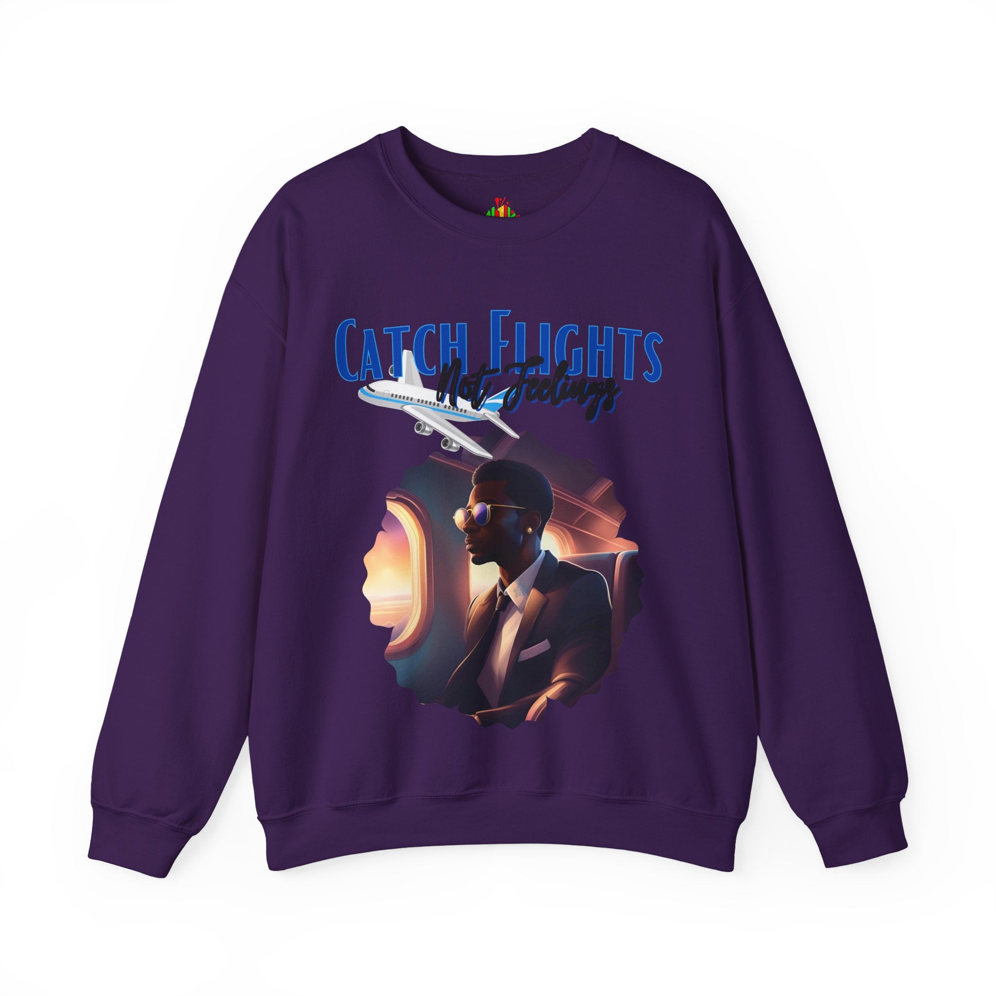 Catch flights not feelings Unisex Heavy Blend™ Crewneck Sweatshirt