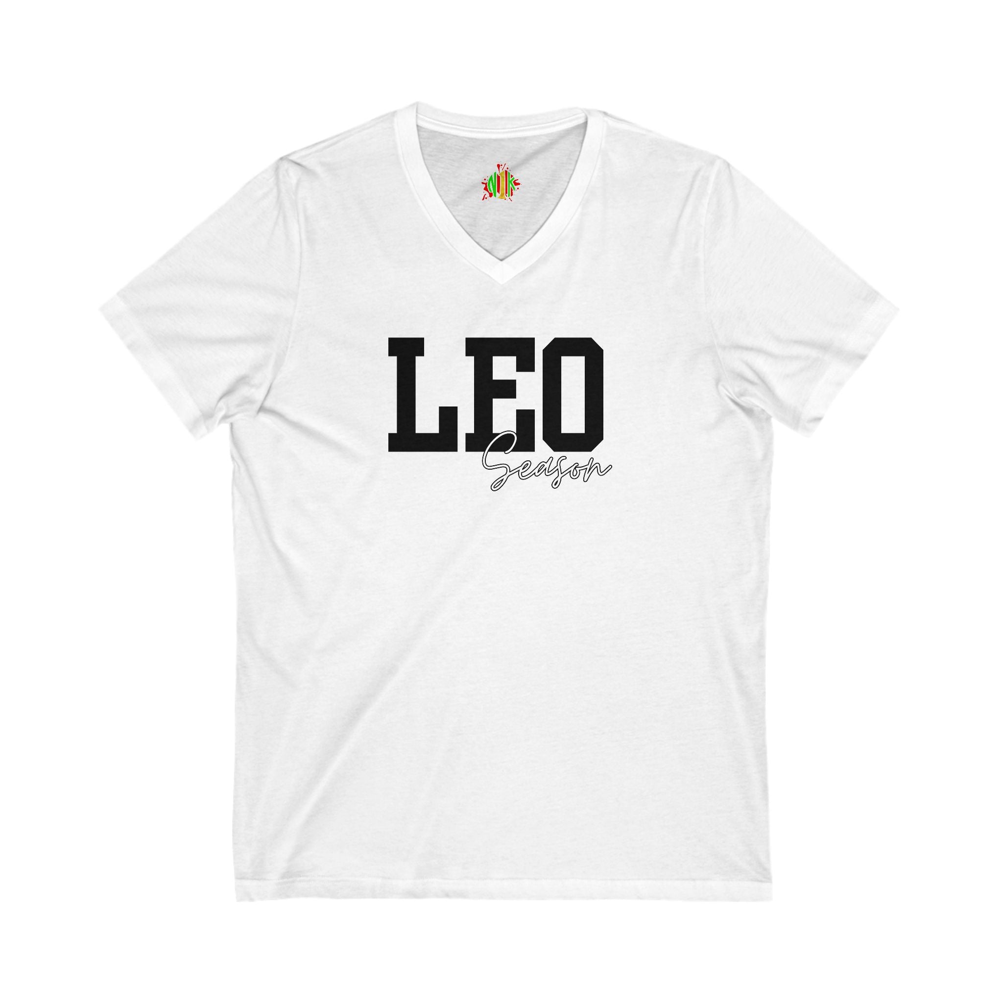 Leo Season Zodiac Unisex V-Neck Tee - Perfect for Astrology Lovers, BiV-neckLeo Season Zodiac