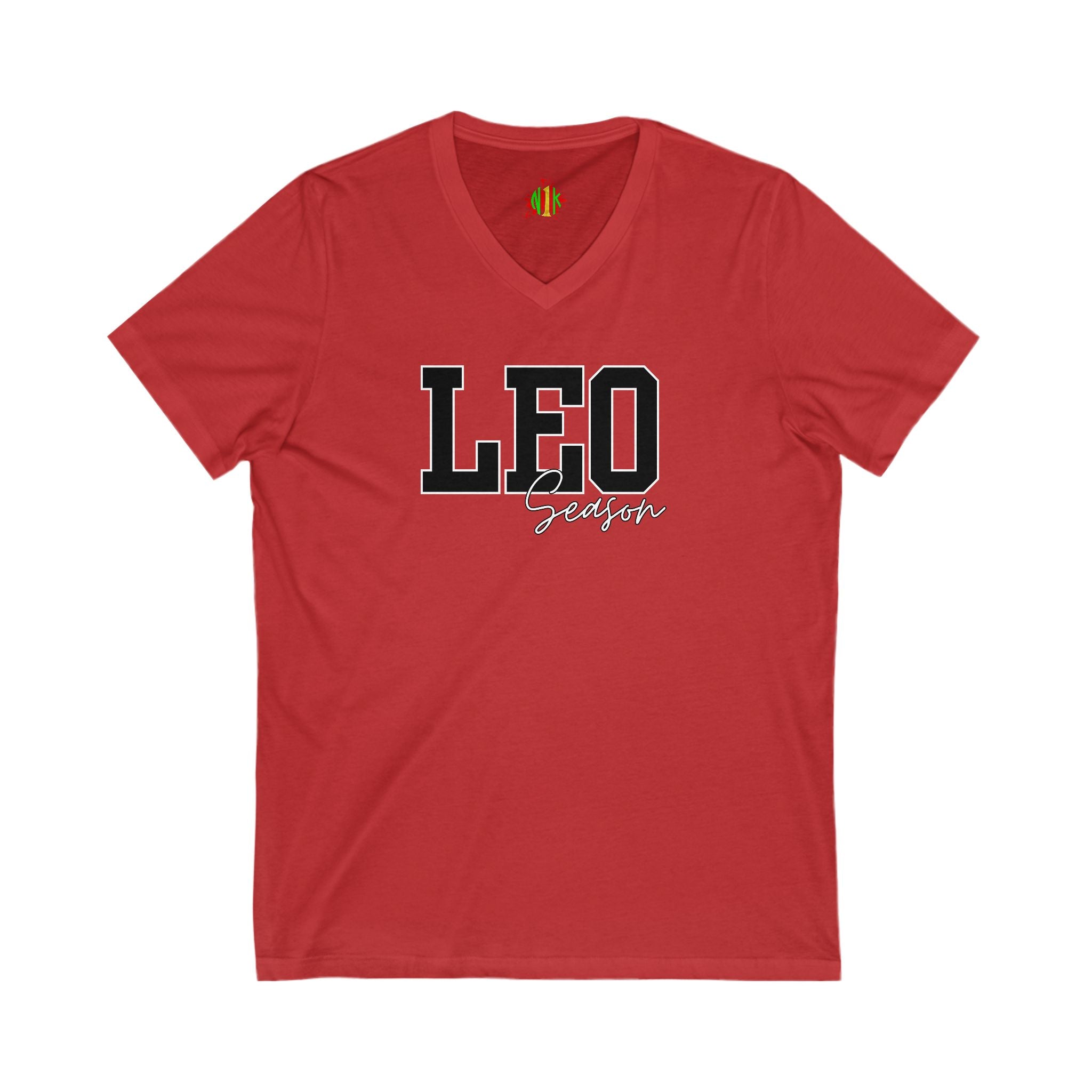 Leo Season Zodiac Unisex V-Neck Tee - Perfect for Astrology Lovers, Birthday Gift, Casual Wear, Zodiac Sign Apparel, Horoscope Tee