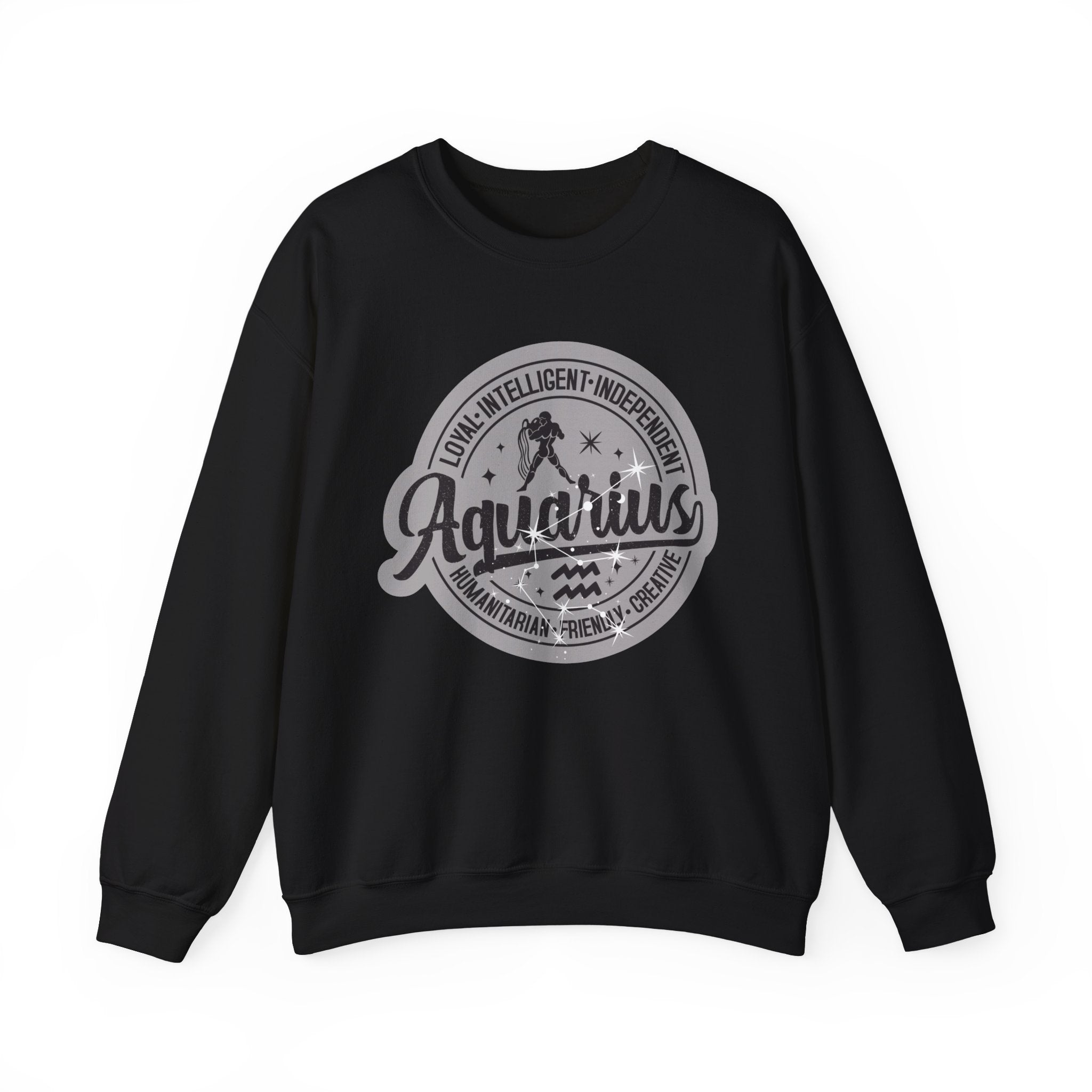 Aquarius Zodiac Unisex Casual Crewneck SweatshirtSweatshirtAquarius Zodiac Unisex Casual Crewneck Sweatshirt