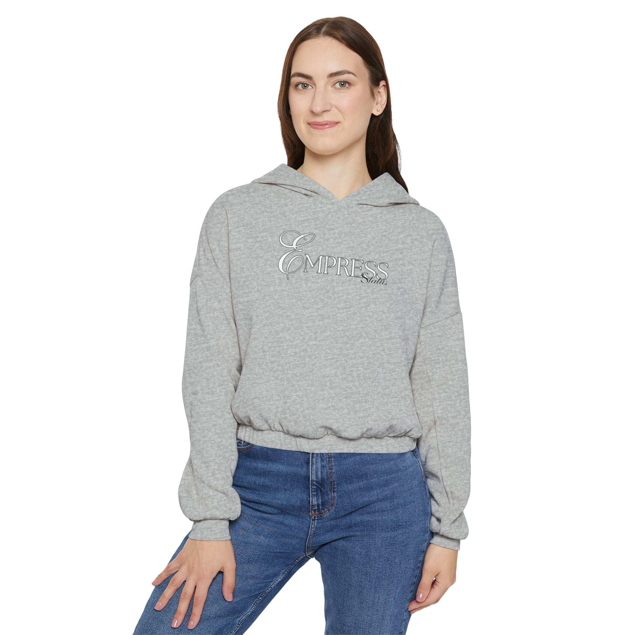 Empress Women's Cinched Bottom Hoodie, Chic Pullover, Stylish Activewear, Casual Outfit, Birthday Gift, Cozy Gift