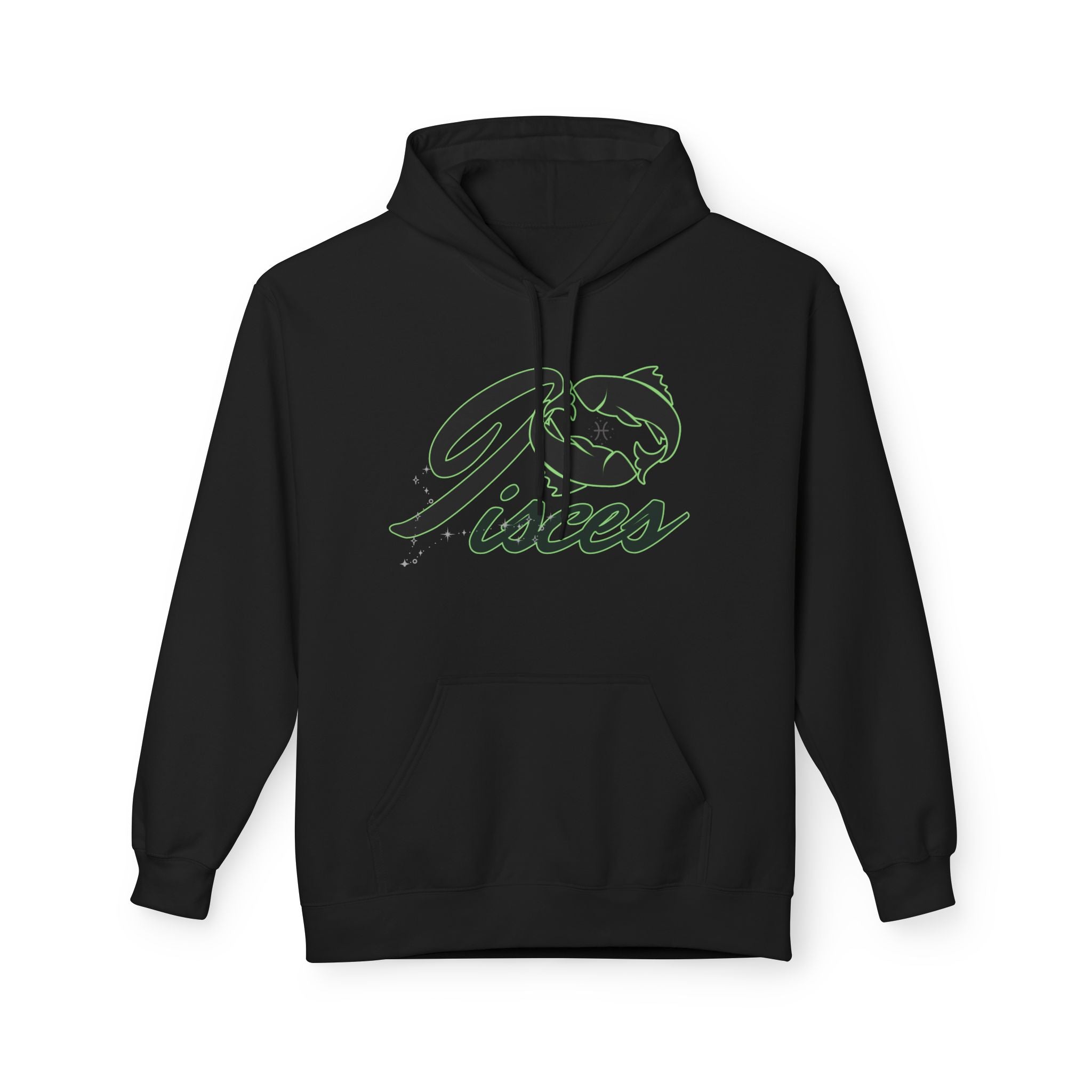 Pisces Zodiac Hoodie — Astrological Sign Hoodie with Fish Script Design