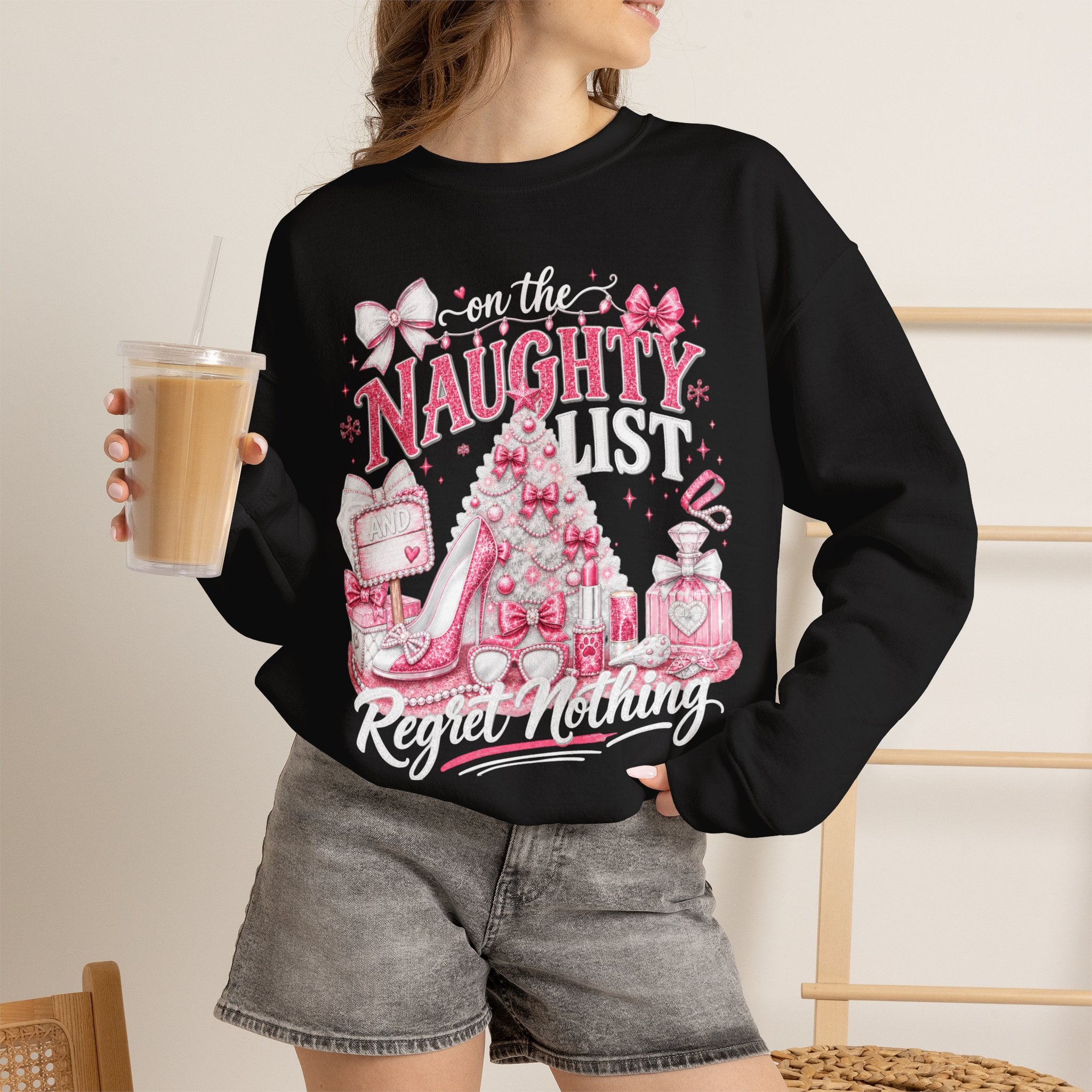 On the Naughty List Christmas Crewneck Sweatshirt