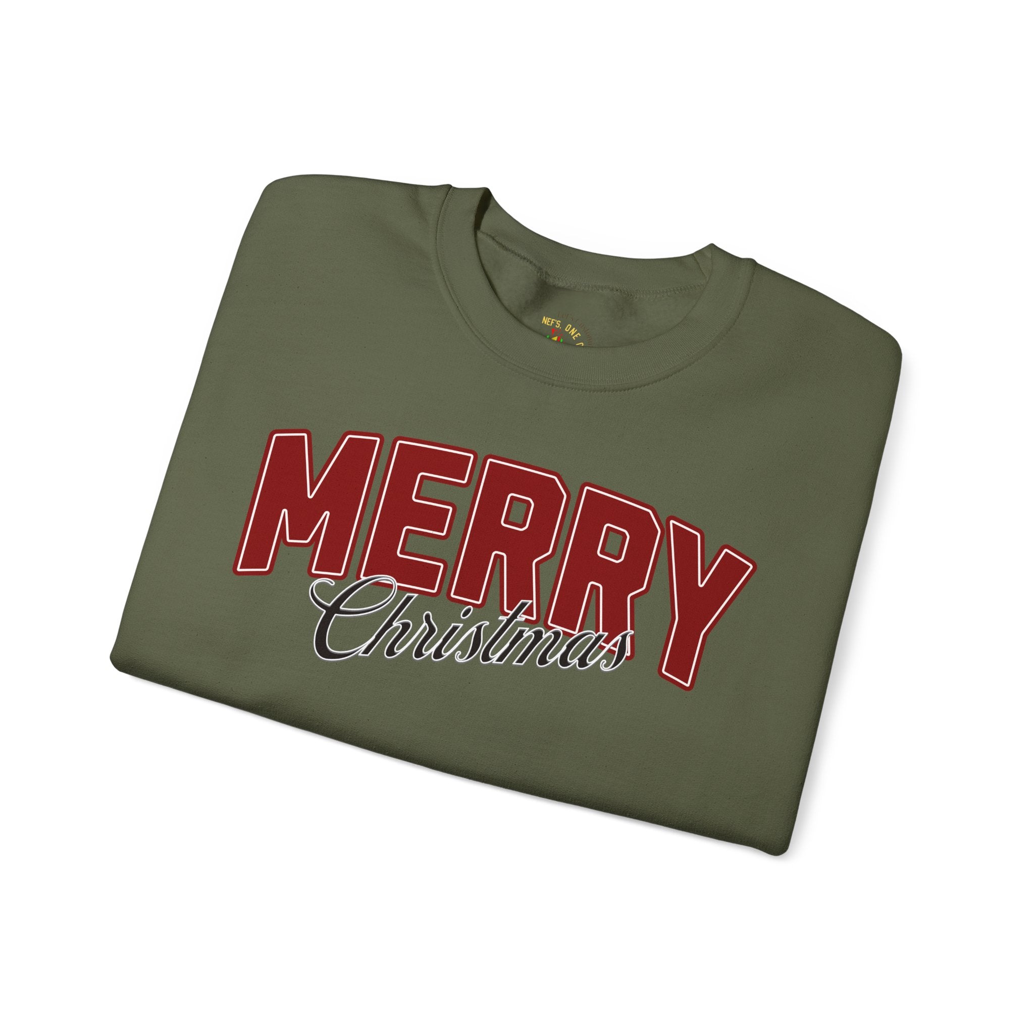 Merry Christmas Personalized Family Name Sweatshirt